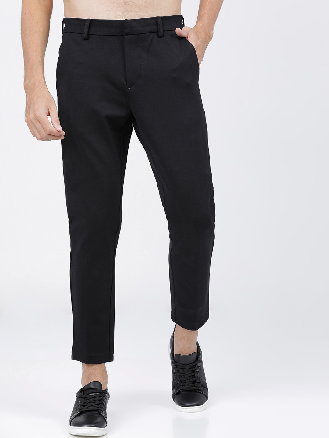 HIGHLANDER Men Black Slim Fit Trousers