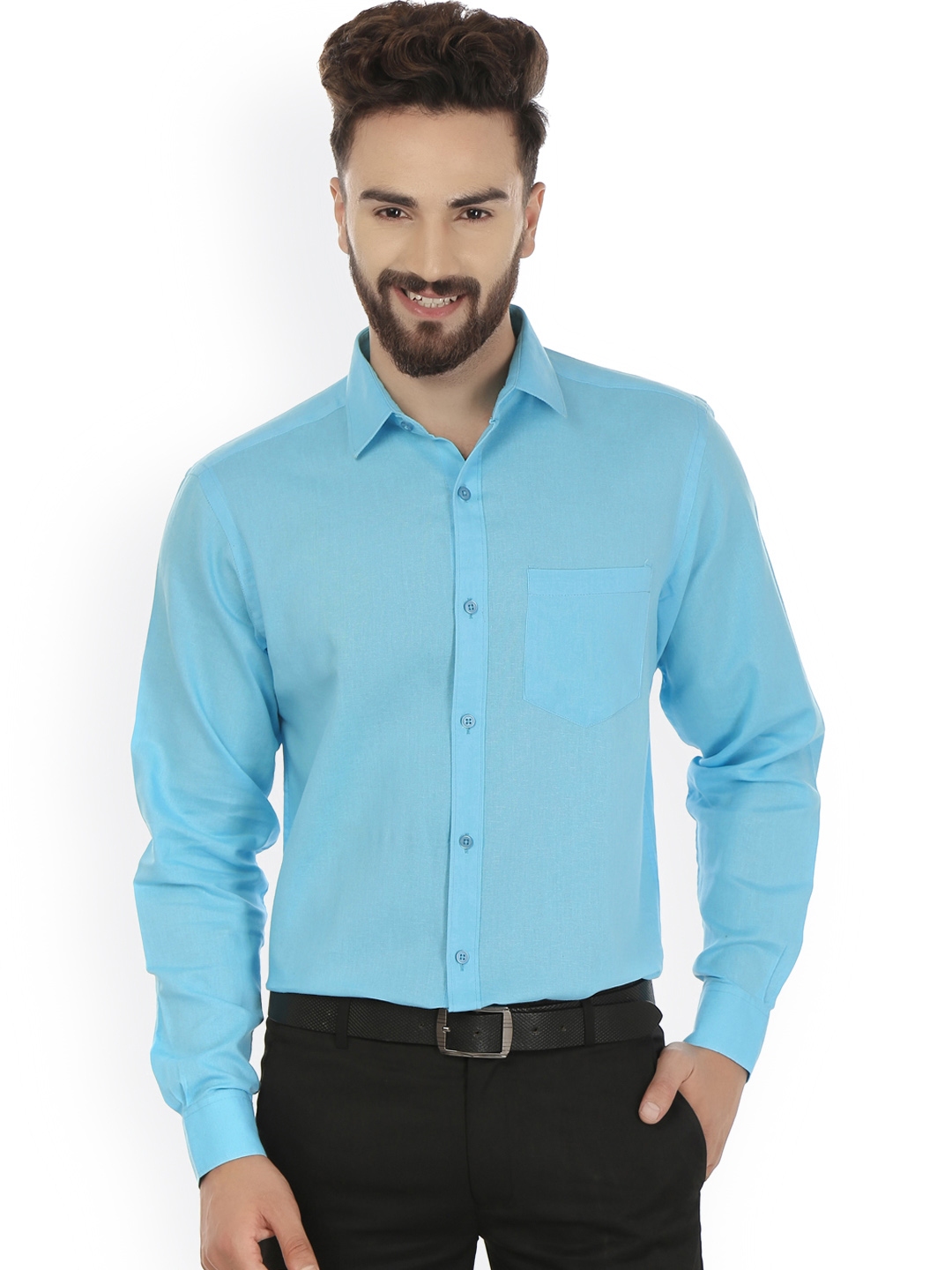 turquoise blue formal shirt