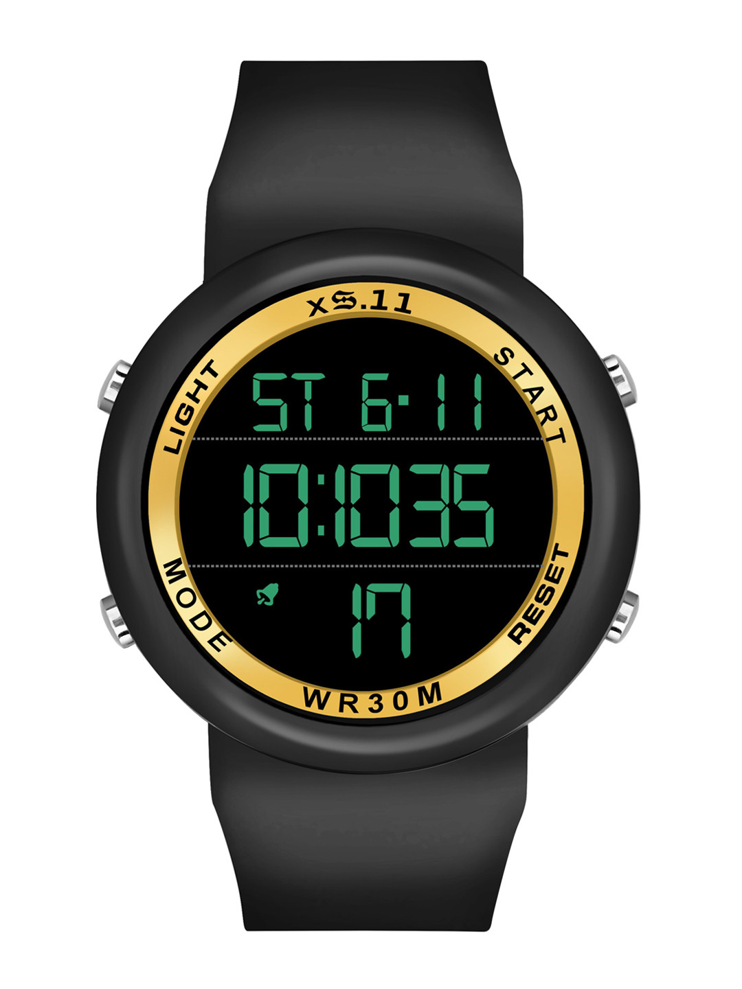 SWADESI STUFF Unisex Yellow Dial & Black Straps Digital Automatic Watch
