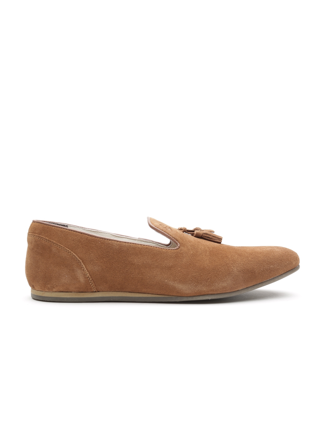 Buy United Colors Of Men Tan Brown Suede Tassel Loafers - Casual Shoes for Men 1490623 | Myntra