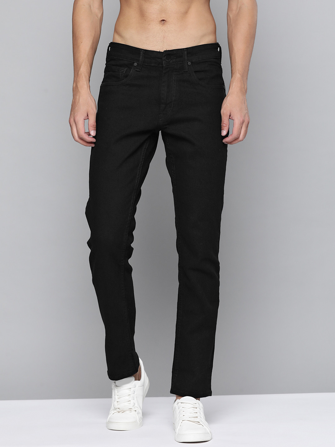 HERE&NOW Men Black Skinnny Fit Stretchable Jeans