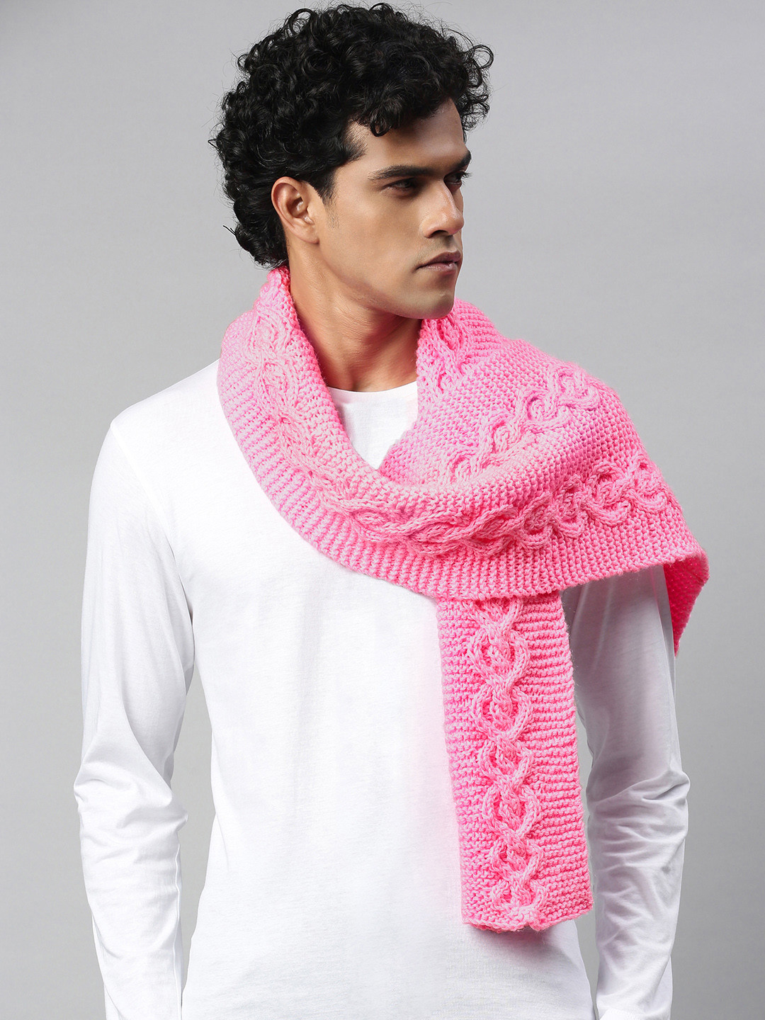 Magic Needles Unisex Pink Scarf