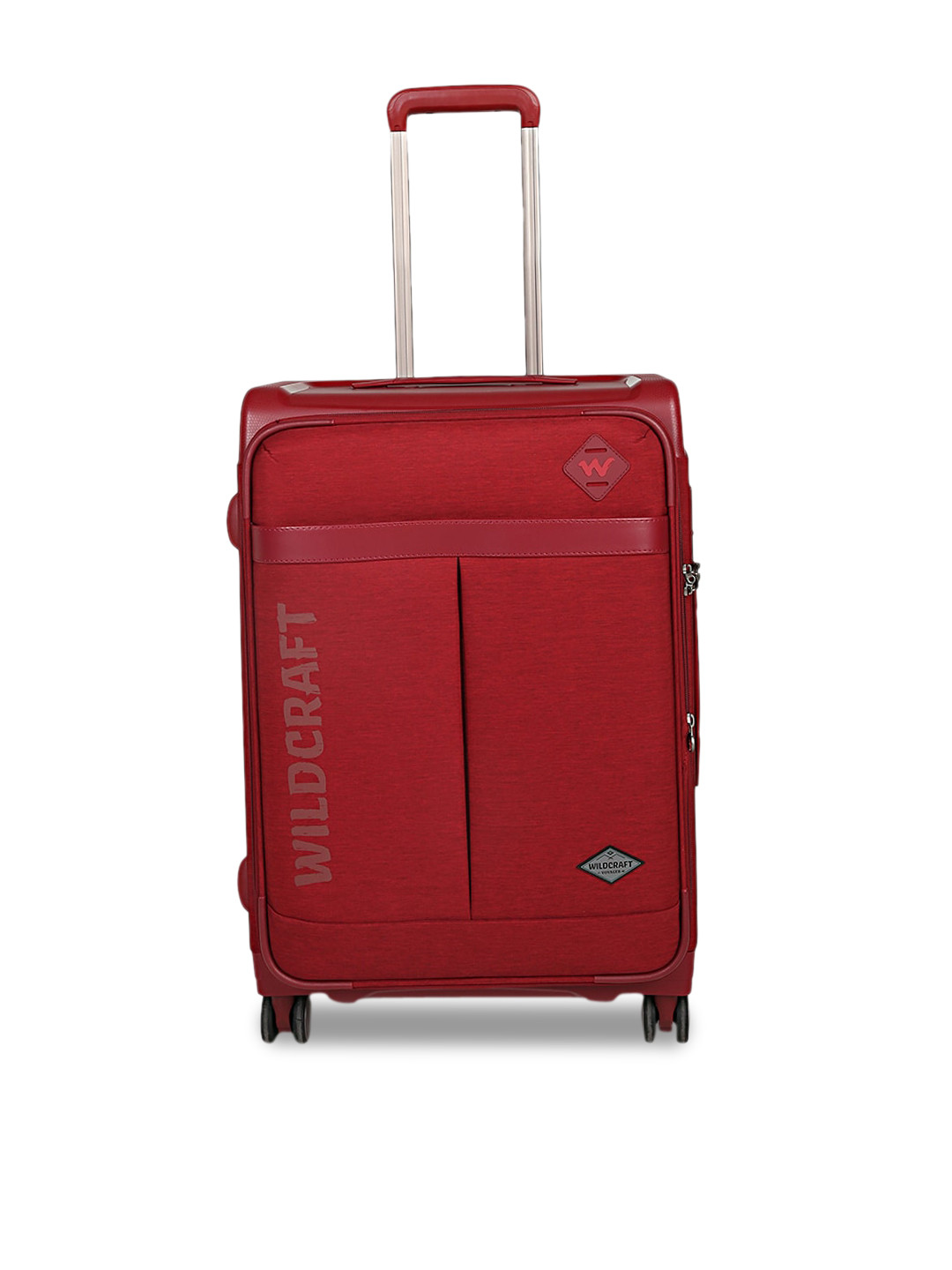 Wildcraft Red Solid Soft-Sided Large Trolley Suitcase