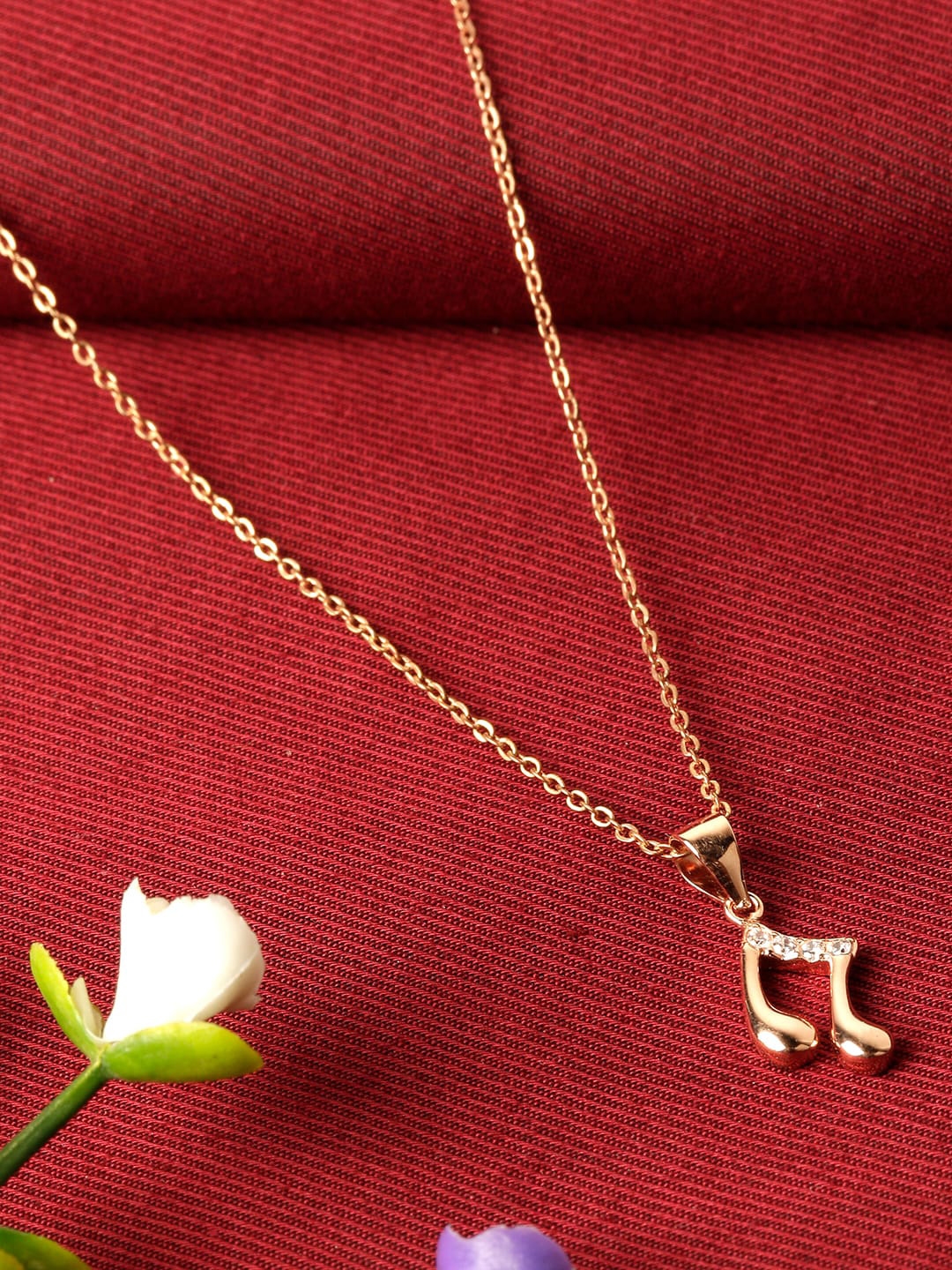 Rose gold music note necklace shop