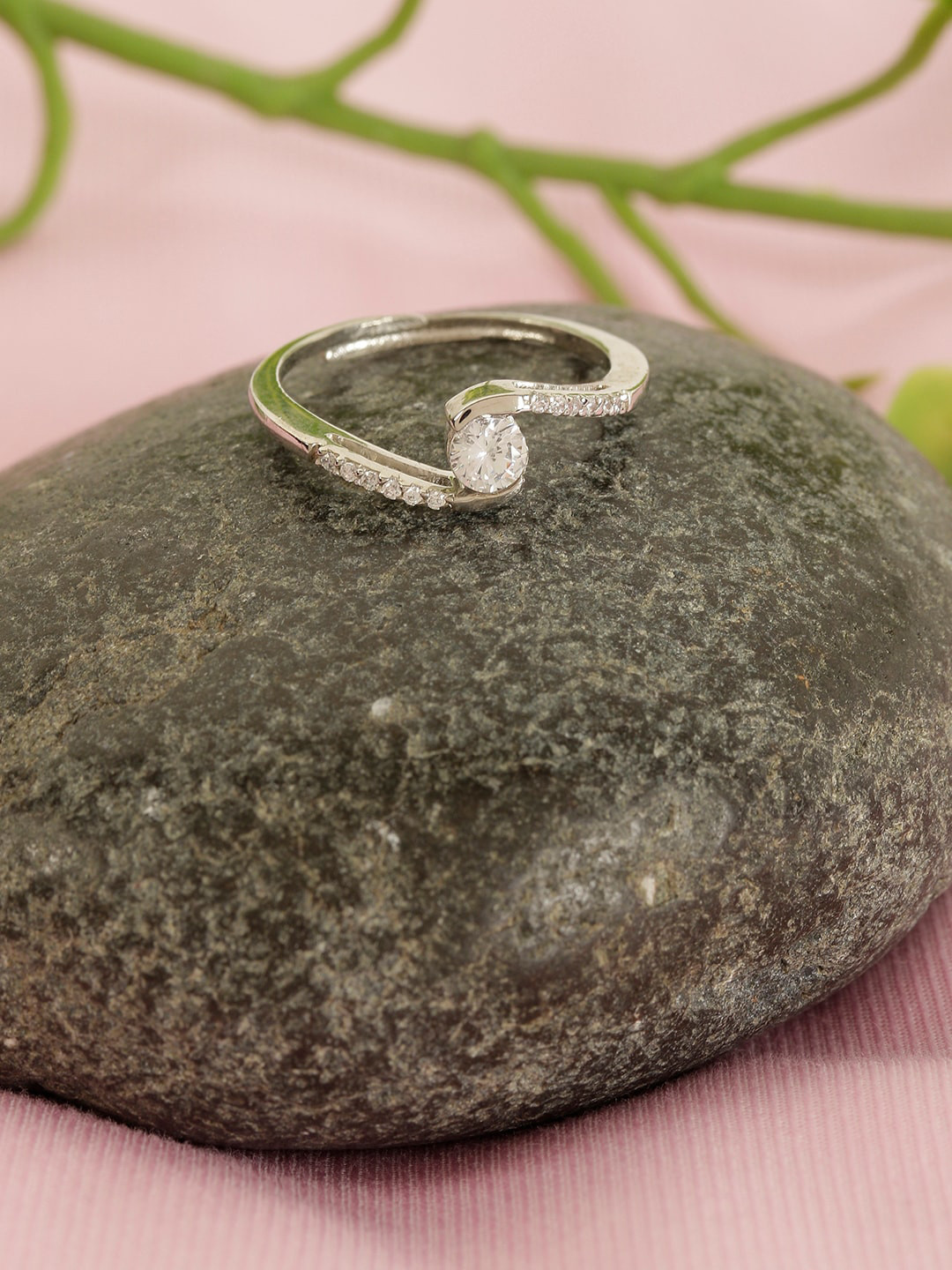 GIVA 925 Silver Solitaire Grace Ring