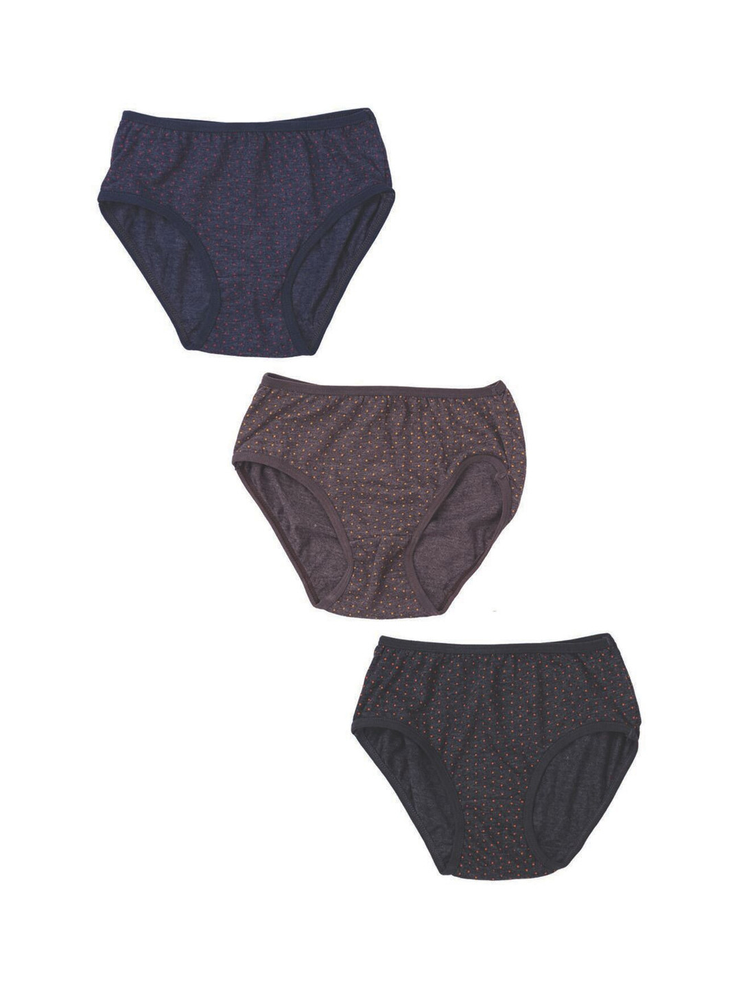 Zoom Minimondo Kids Pack of 3 Brown & Blue Printed Briefs