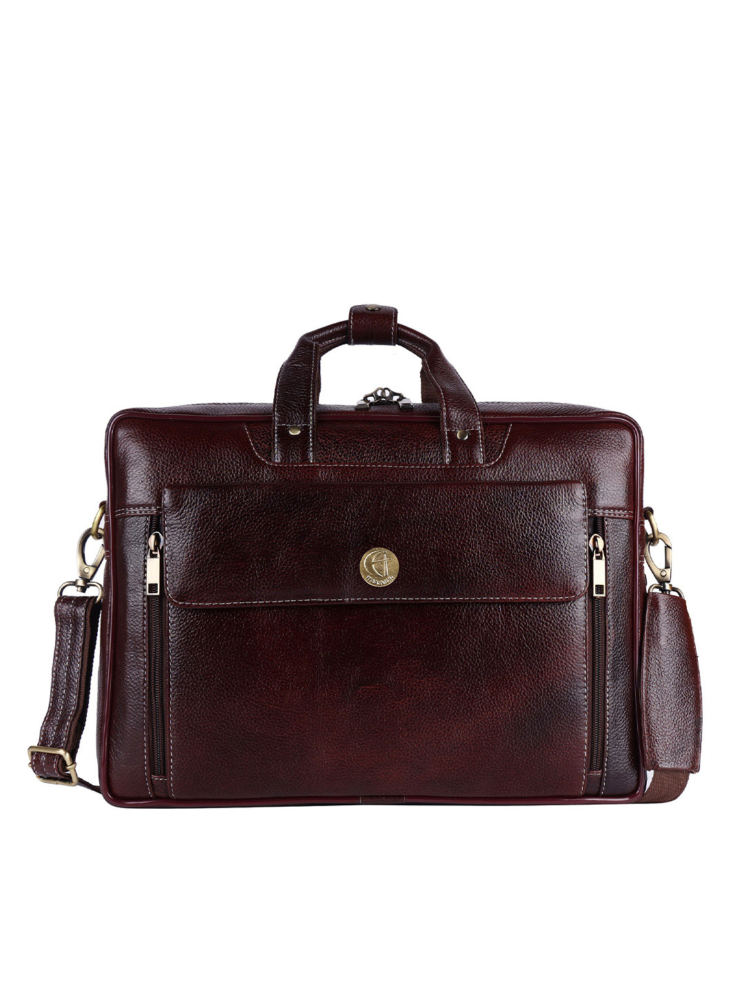 HiLEDER Unisex Pure Genuine Leather Laptop Bag