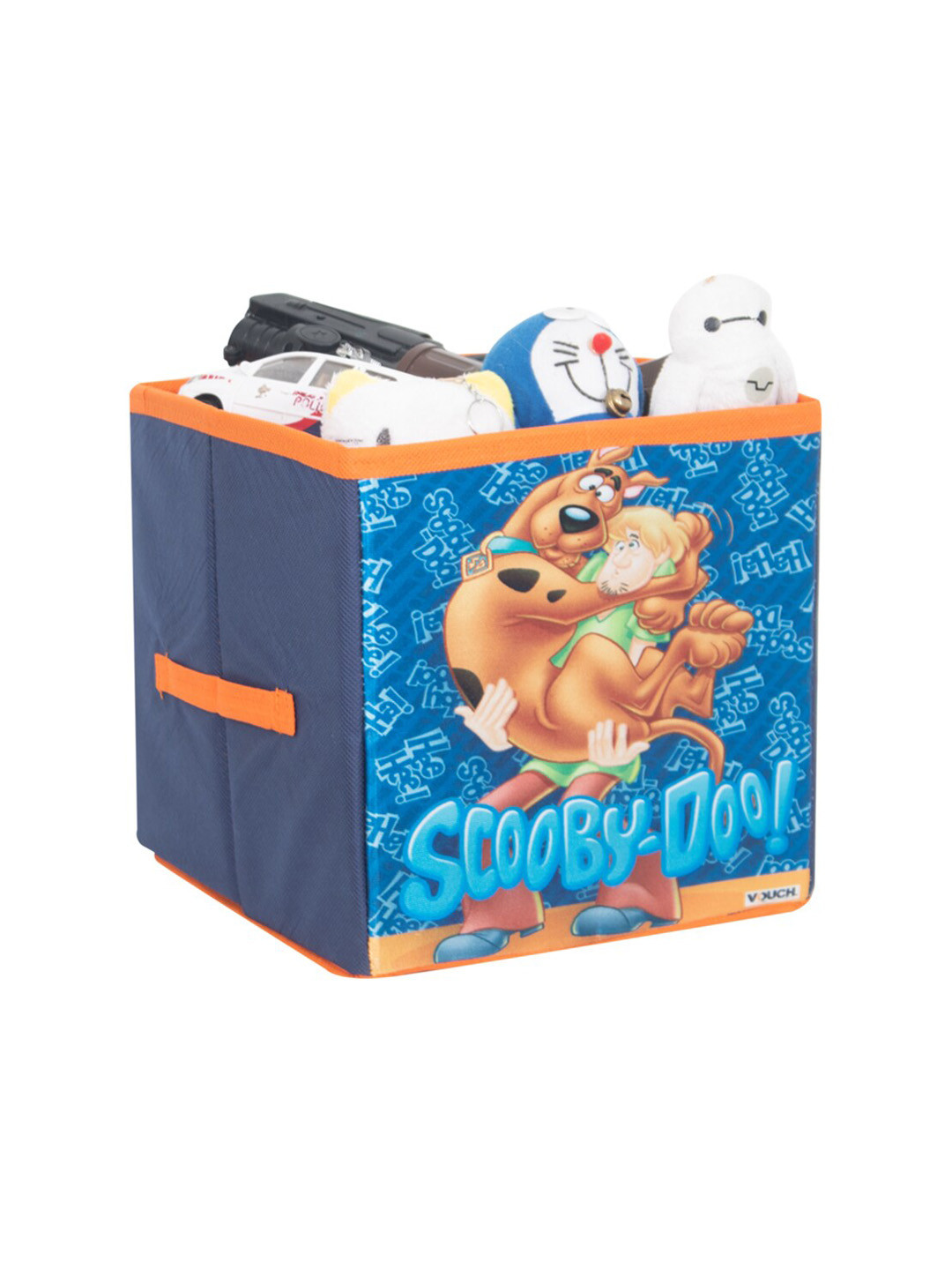 prettykrafts Blue Barbie Printed Foldable Kids Toys Organizer Storage Box