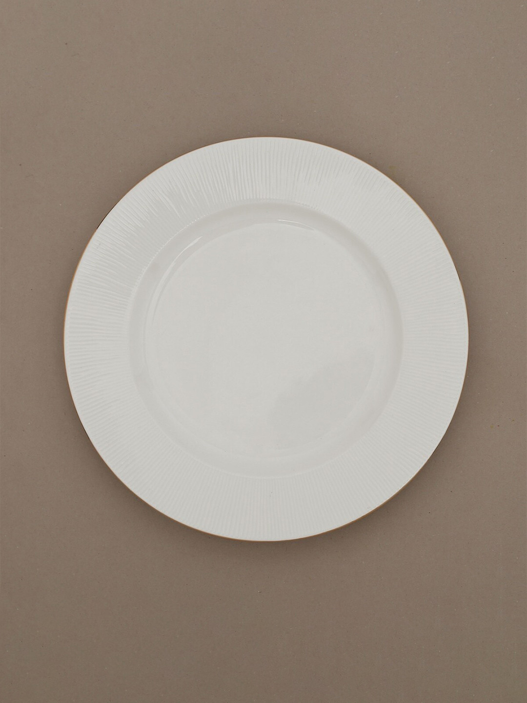 Home Centre Off White Ceramic Matte Plate