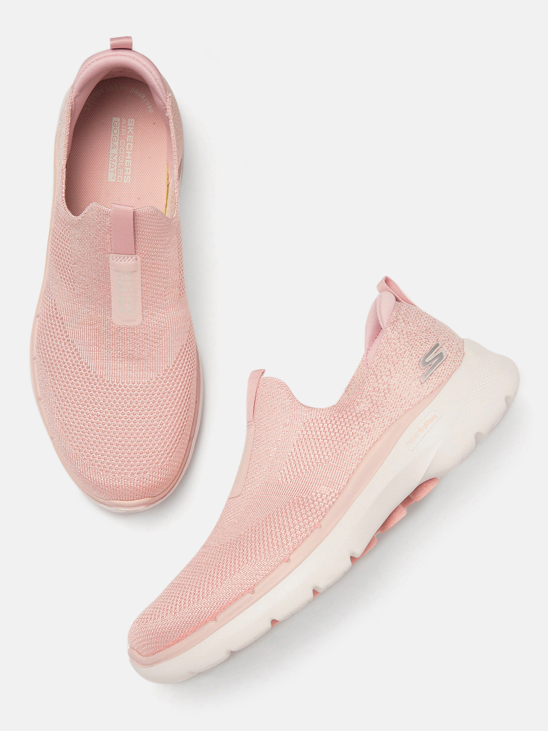 Skechers Women Pink Go Walk 6 - Glimmering Walking Shoes