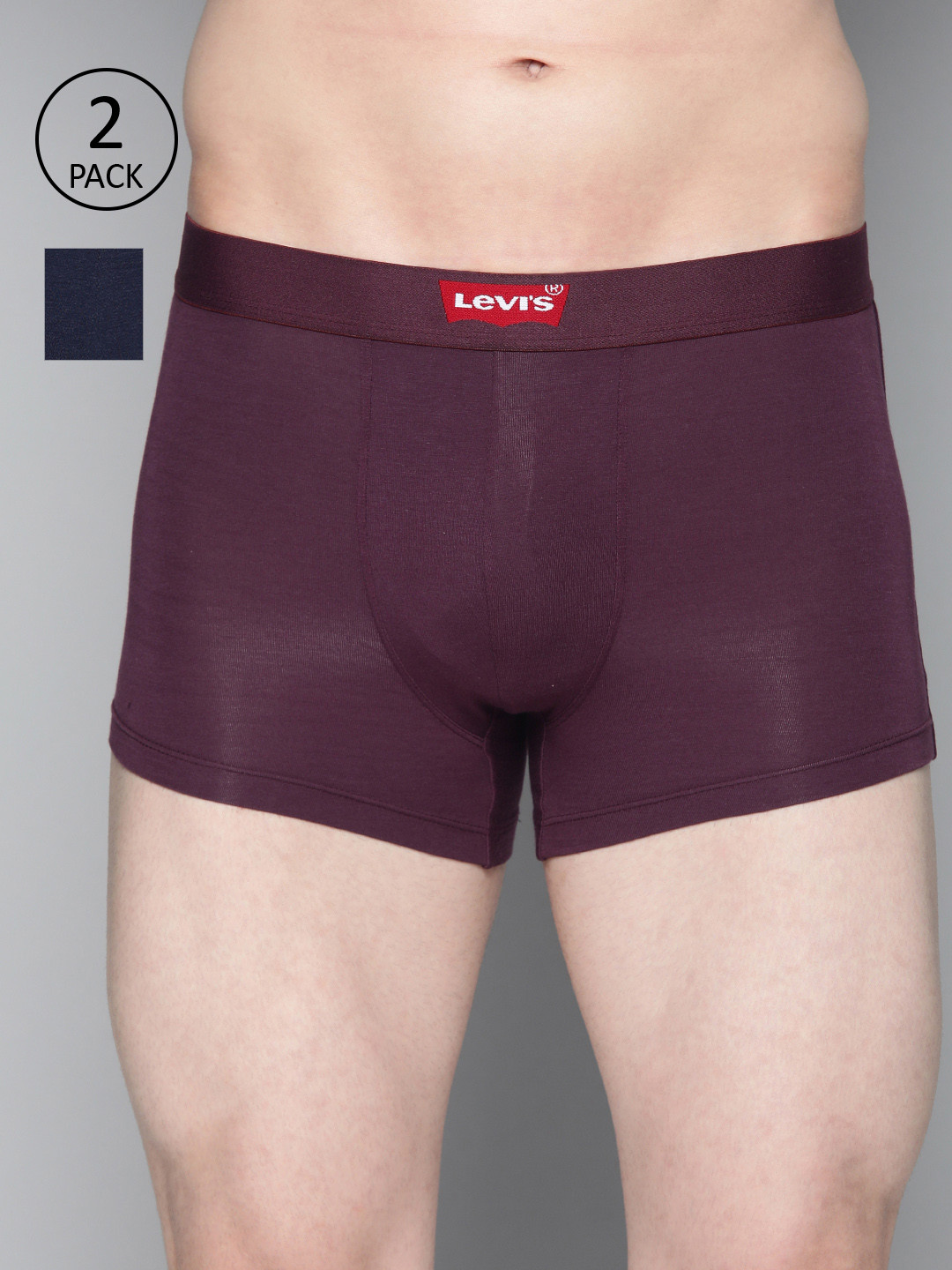 Levis Men Pack of 2 Assorted Solid Trunks #032-TRUNK-ASST-P2