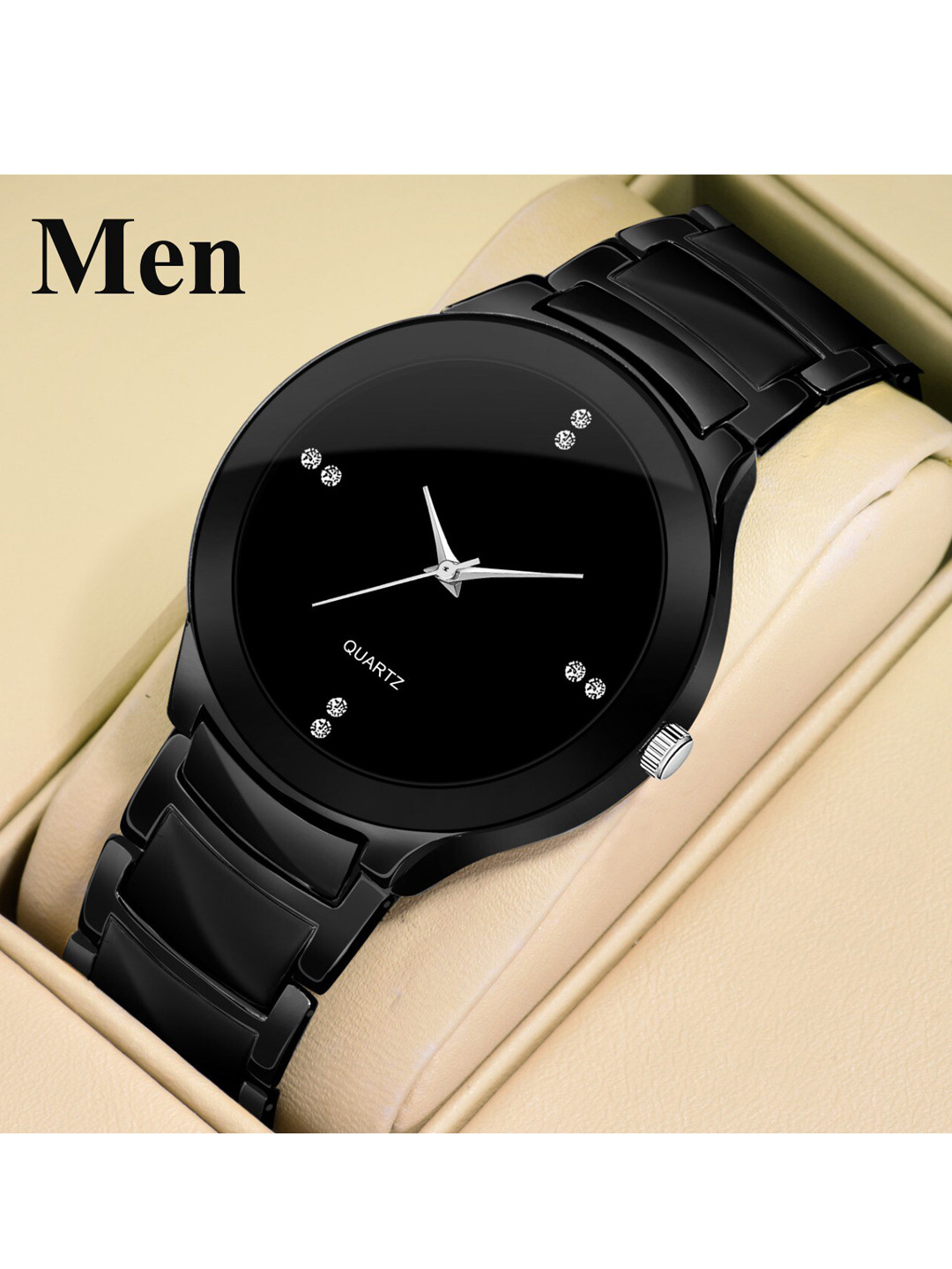 Daniel Jubile Men Black Brass Dial & Black Straps Analogue Watch Jubile Men Black