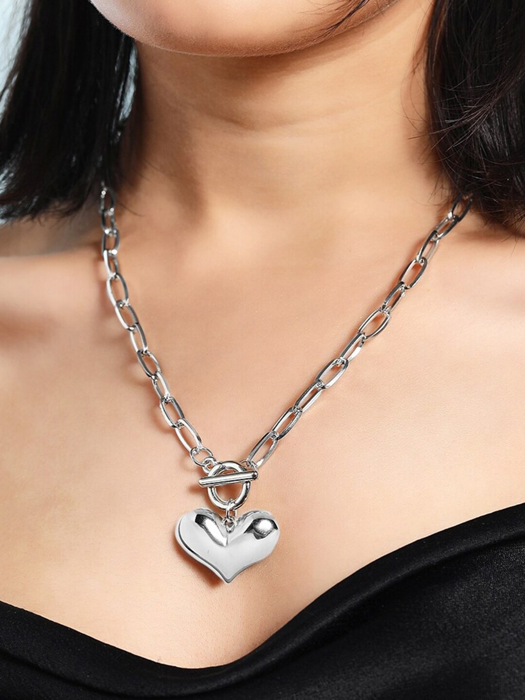 TOKYO TALKIES X rubans FASHION ACCESSORIES Silver-Plated Handcrafted Interlinked Necklace