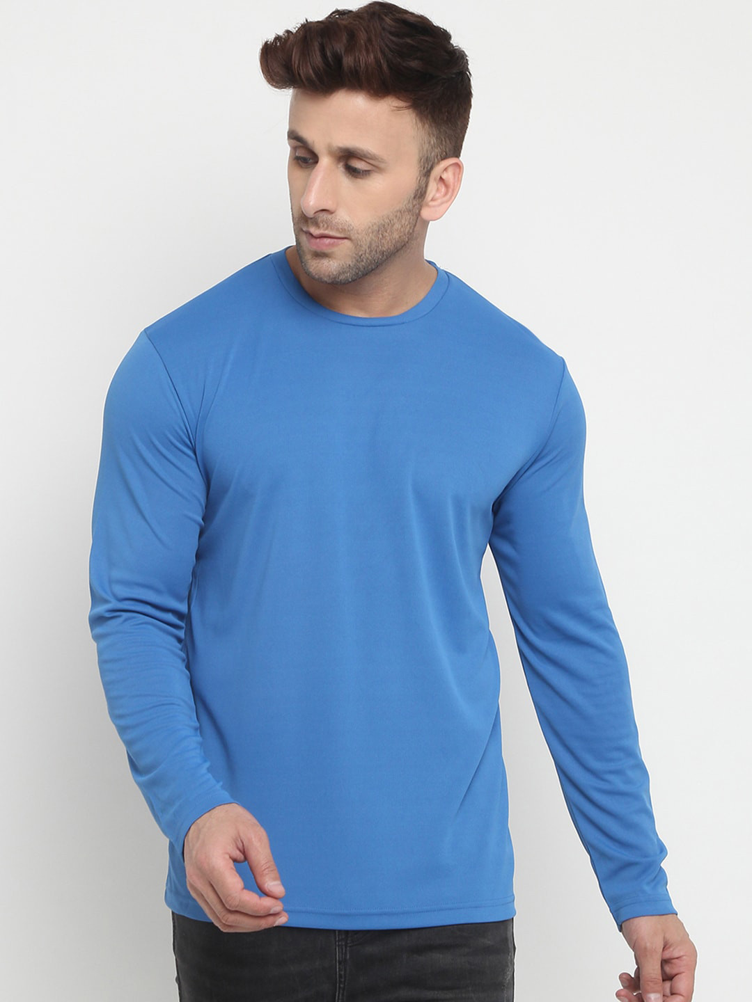 PERFKT-U Men Blue Antimicrobial T-shirt with Hydra-Cool Technology