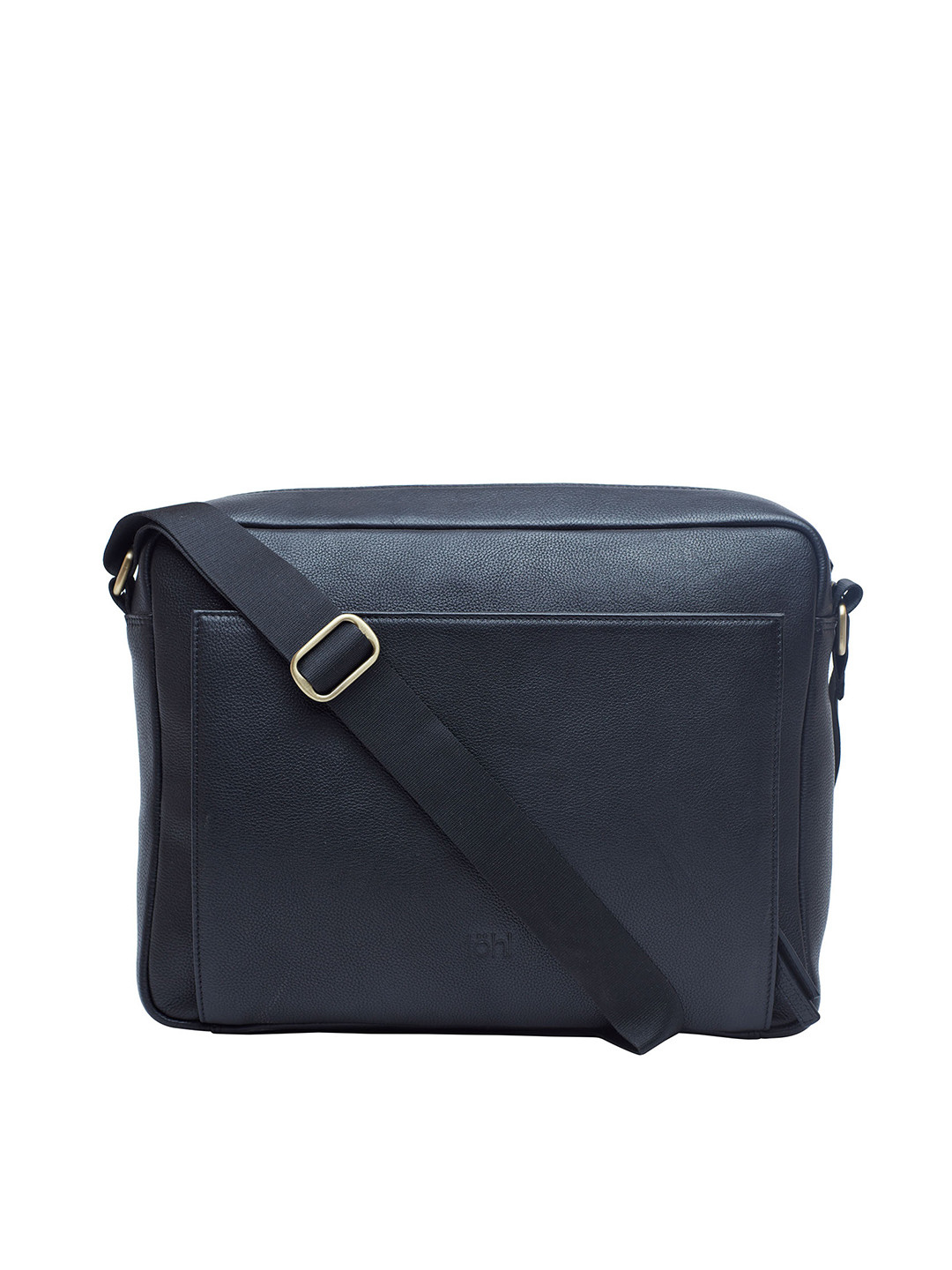 tohl Men Black Textured Messenger Bag
