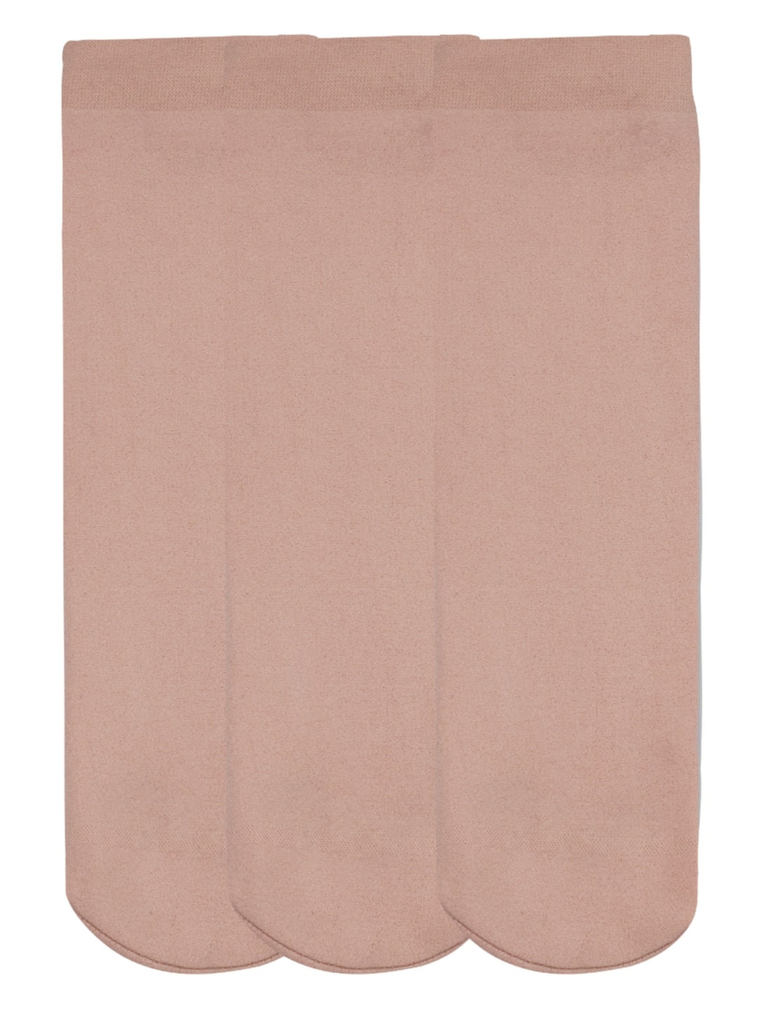 N2S NEXT2SKIN Women Nude-Coloured Set of 3 Fleece Ankle-Length Winter Socks