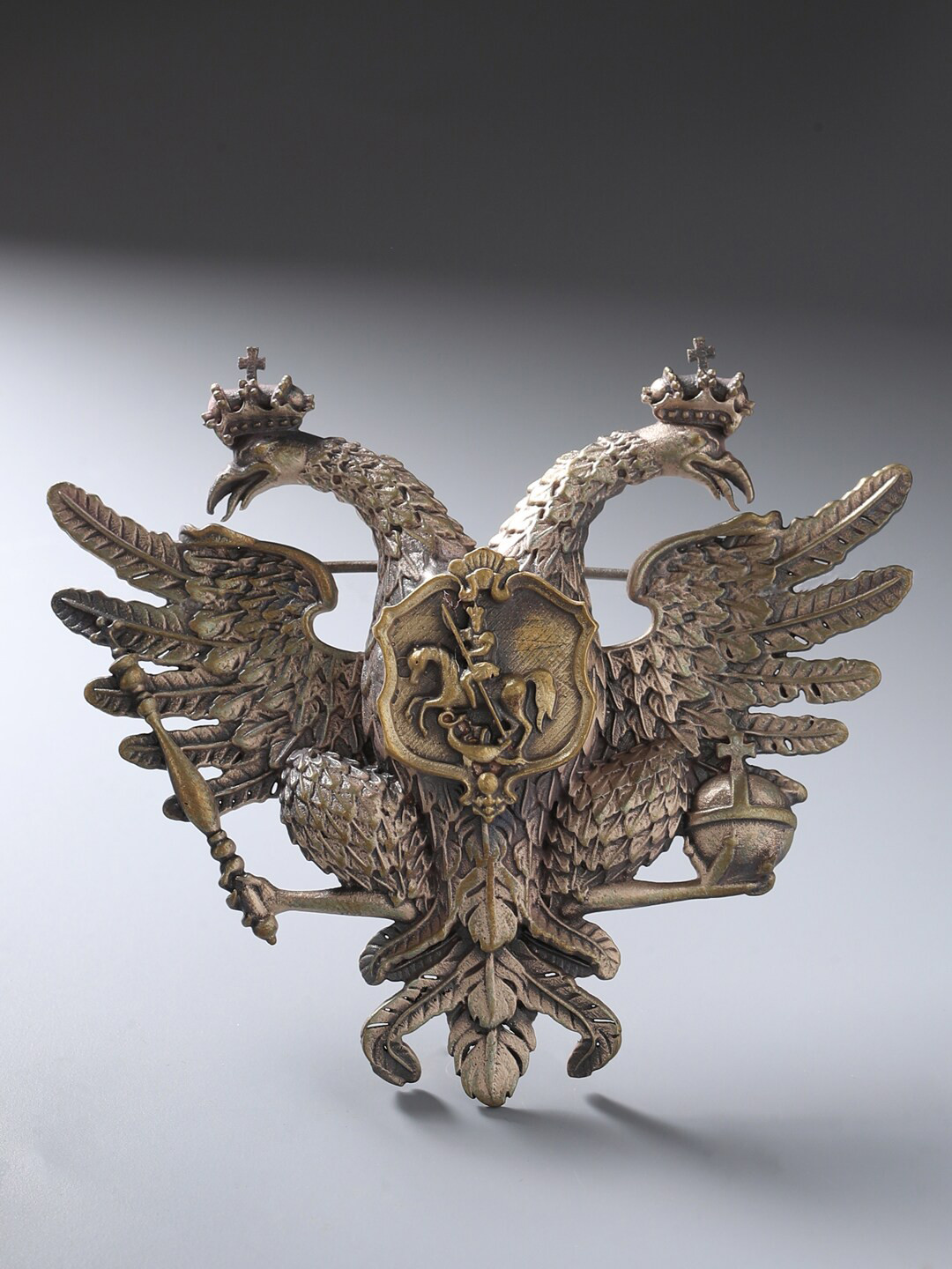 COSA NOSTRAA Men Antique Gold-Toned Rising Phoenix Brooch