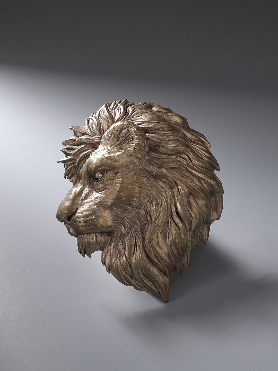 COSA NOSTRAA Men Antique Gold-Toned Lion Brooch