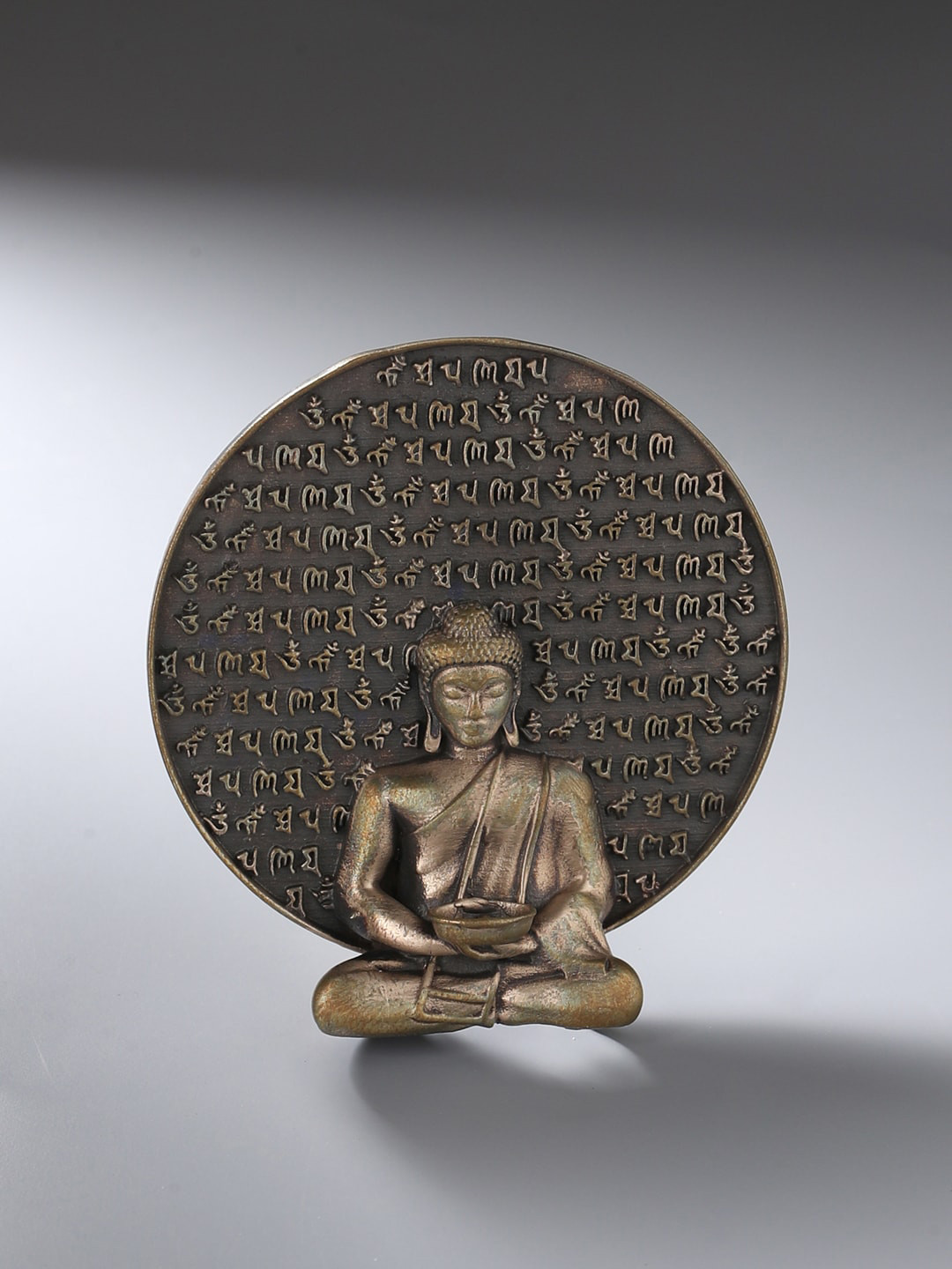 COSA NOSTRAA Men Antique Gold-Toned The Dhyana Buddha Brooch