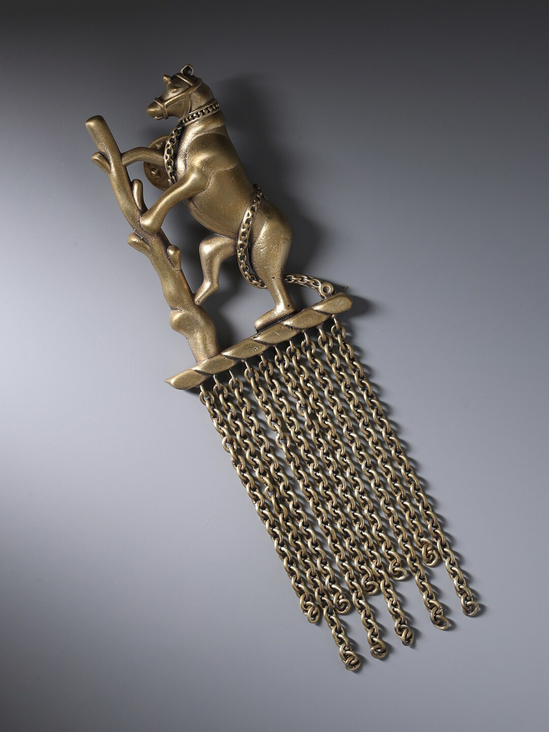 COSA NOSTRAA Metallic-Toned Army Horse Brooch