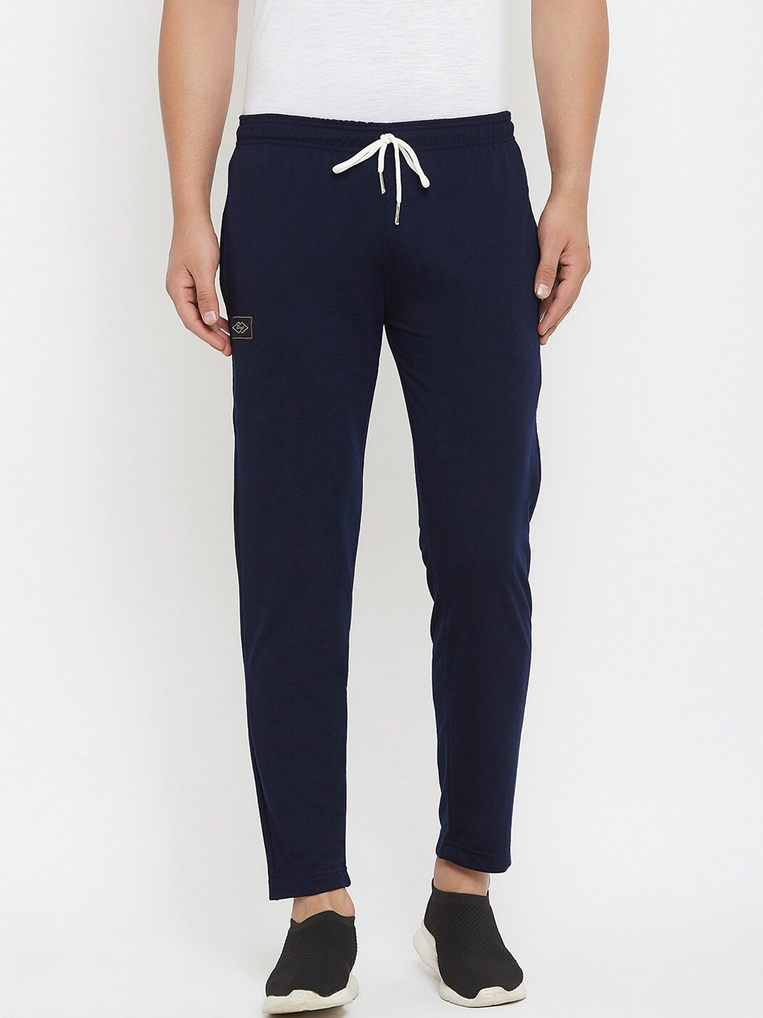 Zigo Men Navy Blue Slim-Fit Track Pants