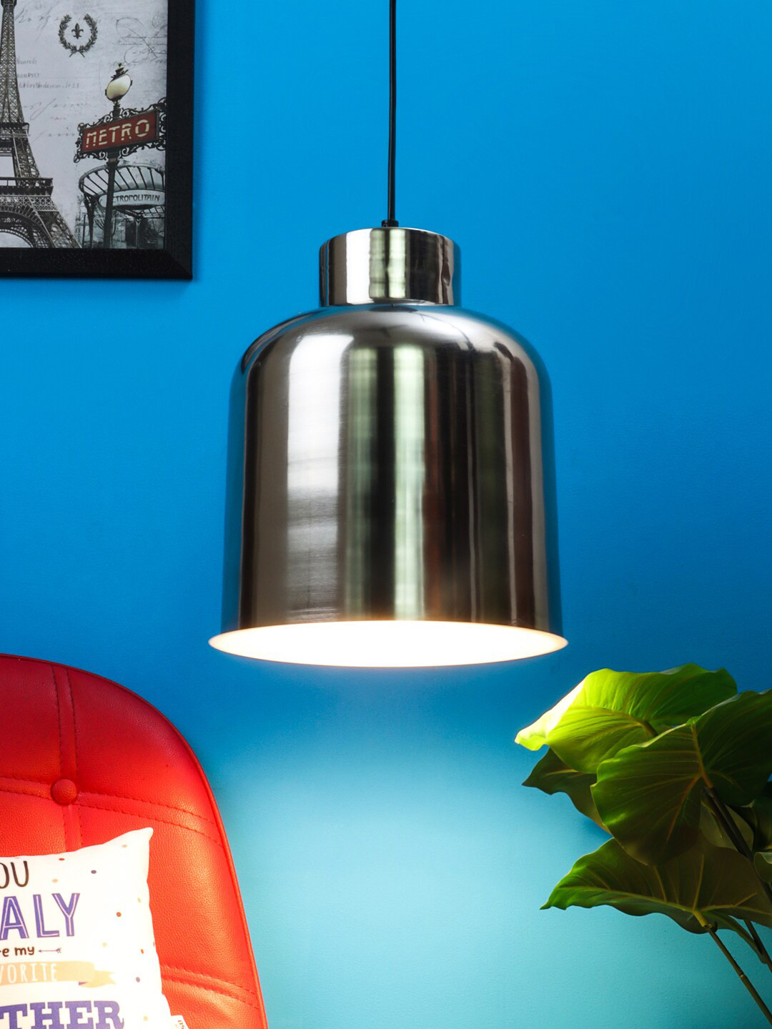 Aapno Rajasthan Gold-Toned Contemporary USP Pendant Light