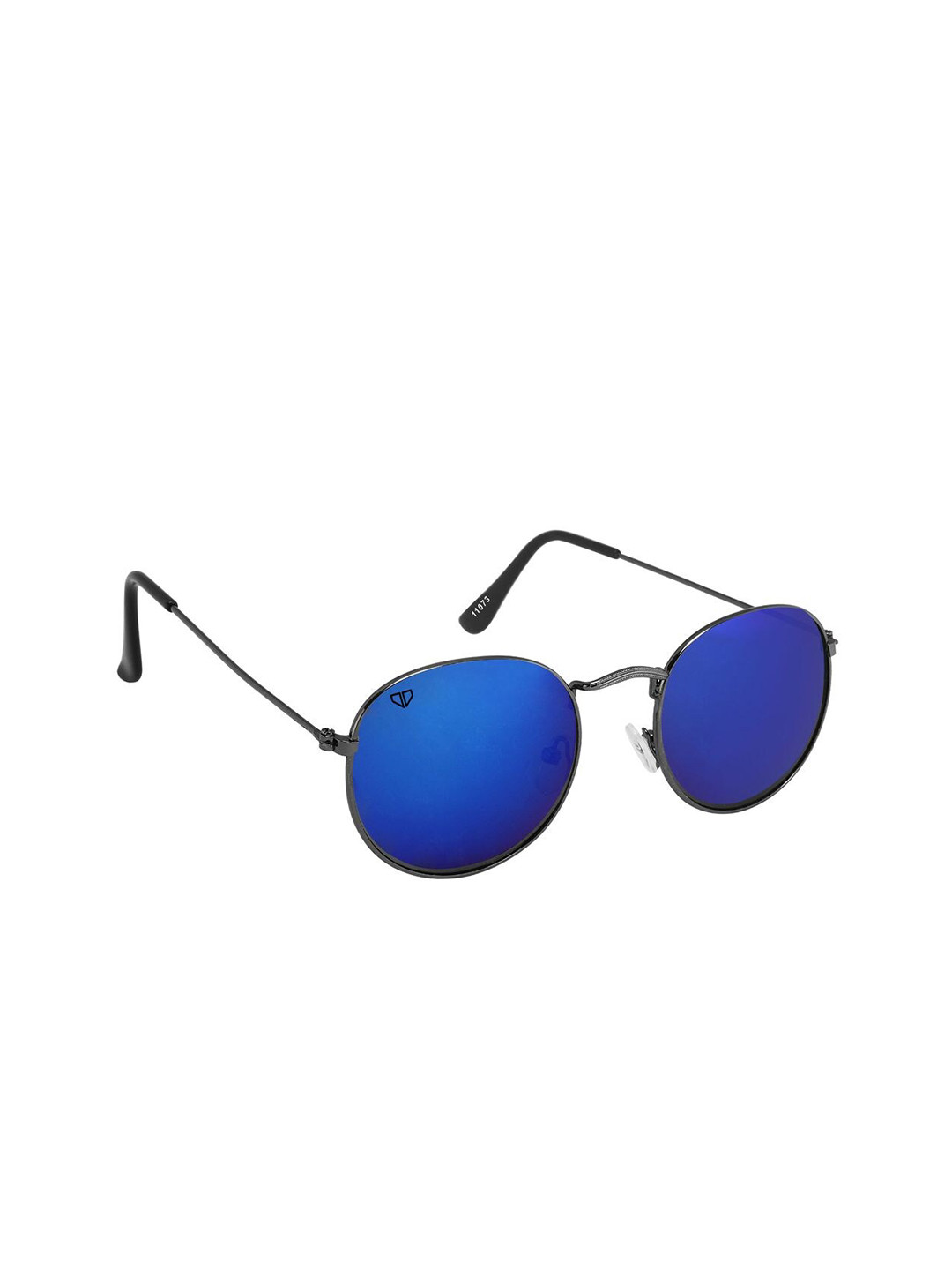 Walrus Men Blue Lens & Black Round Sunglasses with UV Protected Lens - WSGM-RYL-II-201818