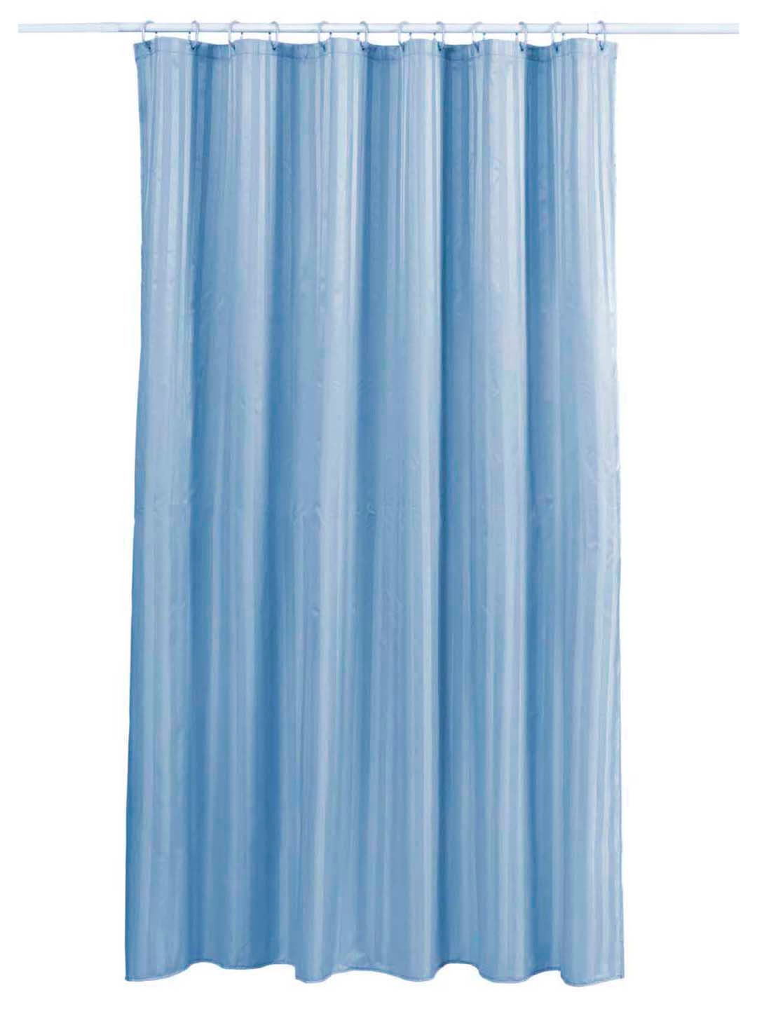 OBSESSIONS Blue Striped Shower Curtain