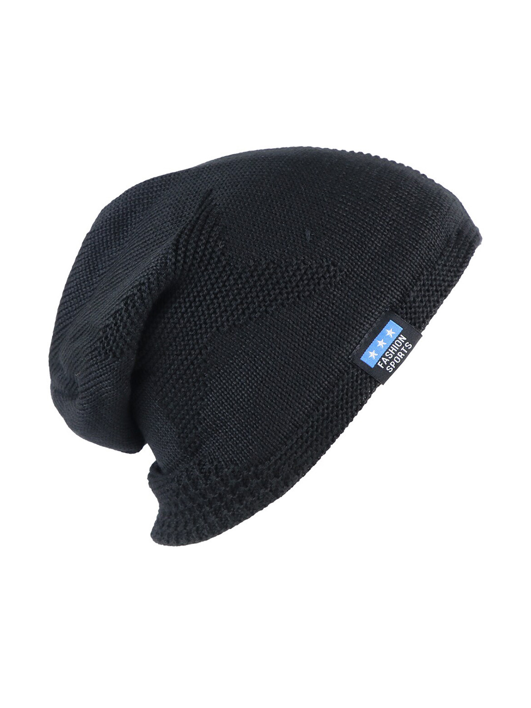 iSWEVEN Unisex Black Beanie