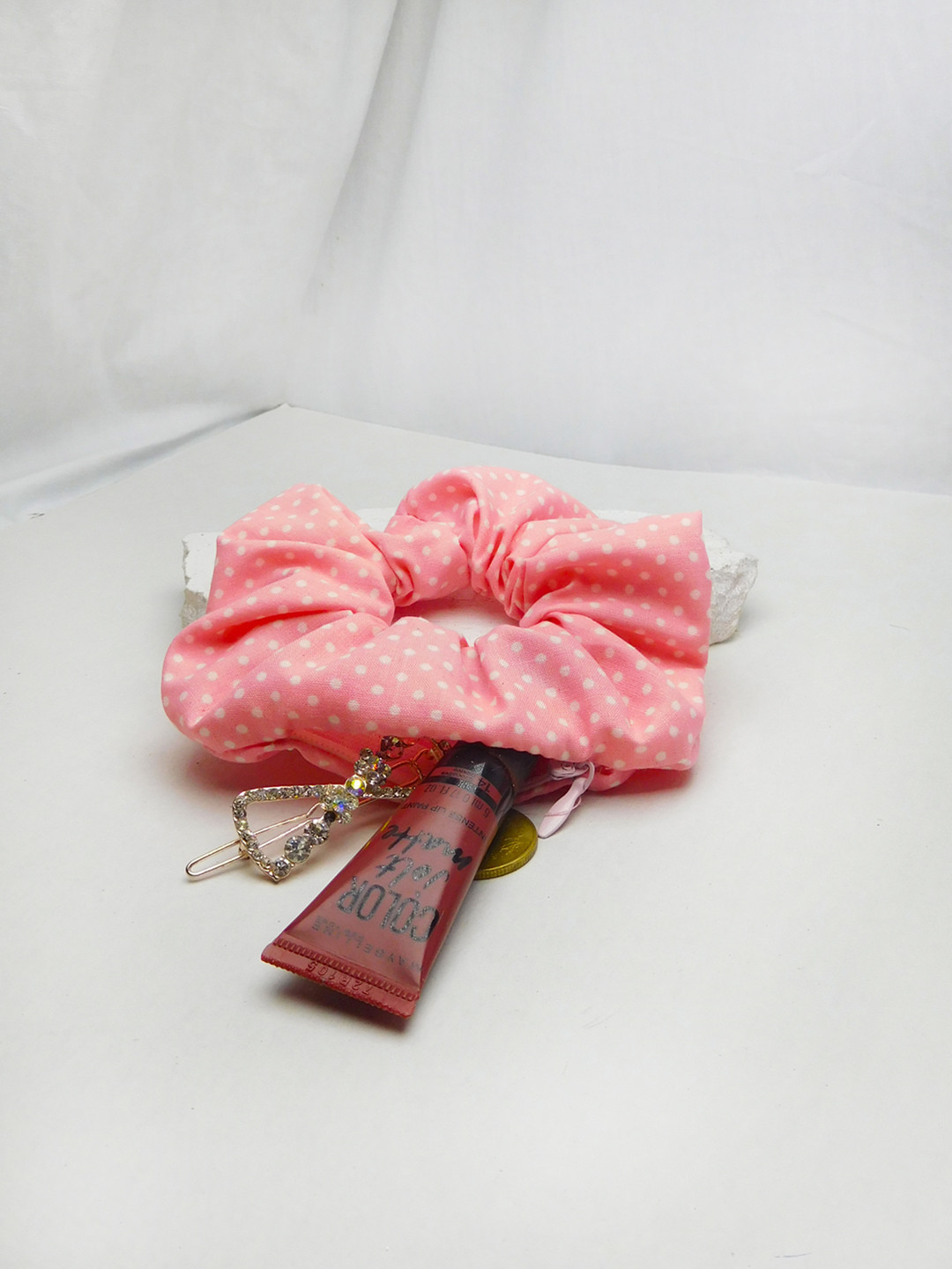 Soho Boho Studio Women Pink & White Ponytail Holders