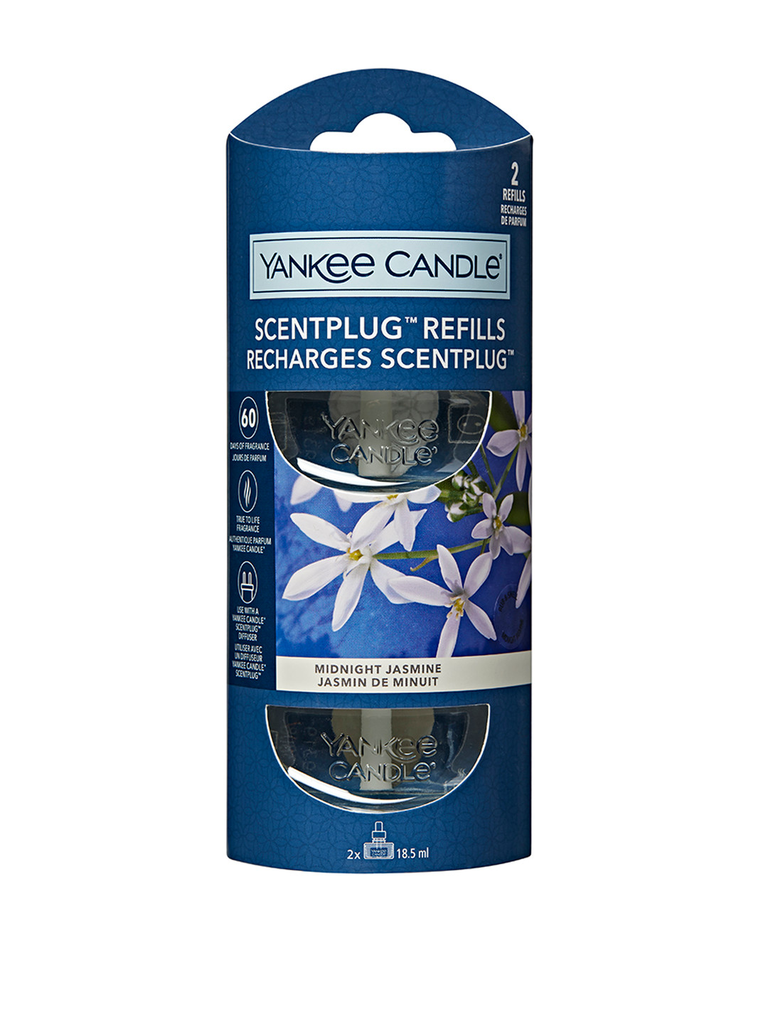 YANKEE CANDLE Set of 2 Midnight Jasmine Scent Plug Refill 18.5 ml each
