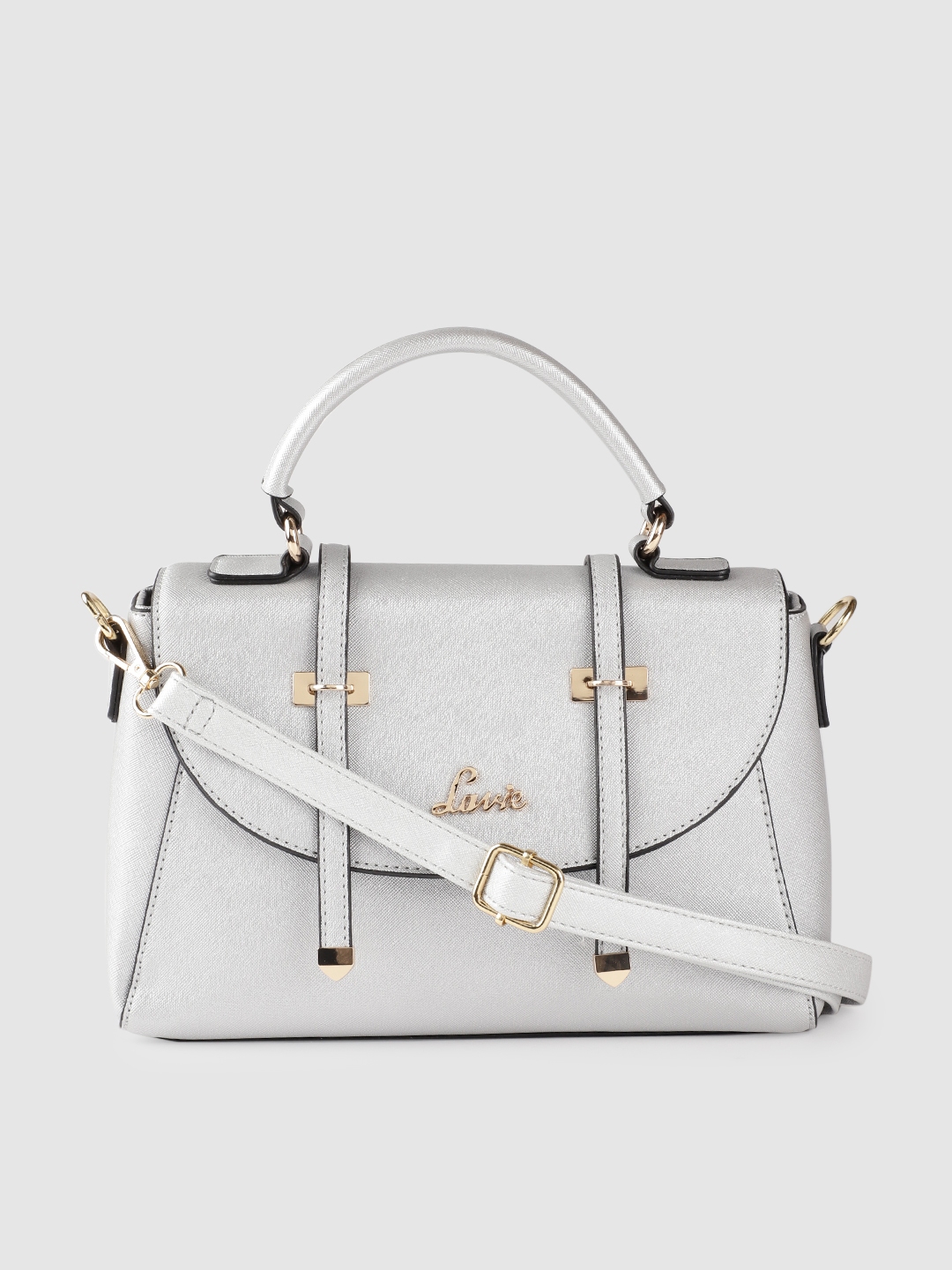 Lavie Silver Toned Solid Satchel