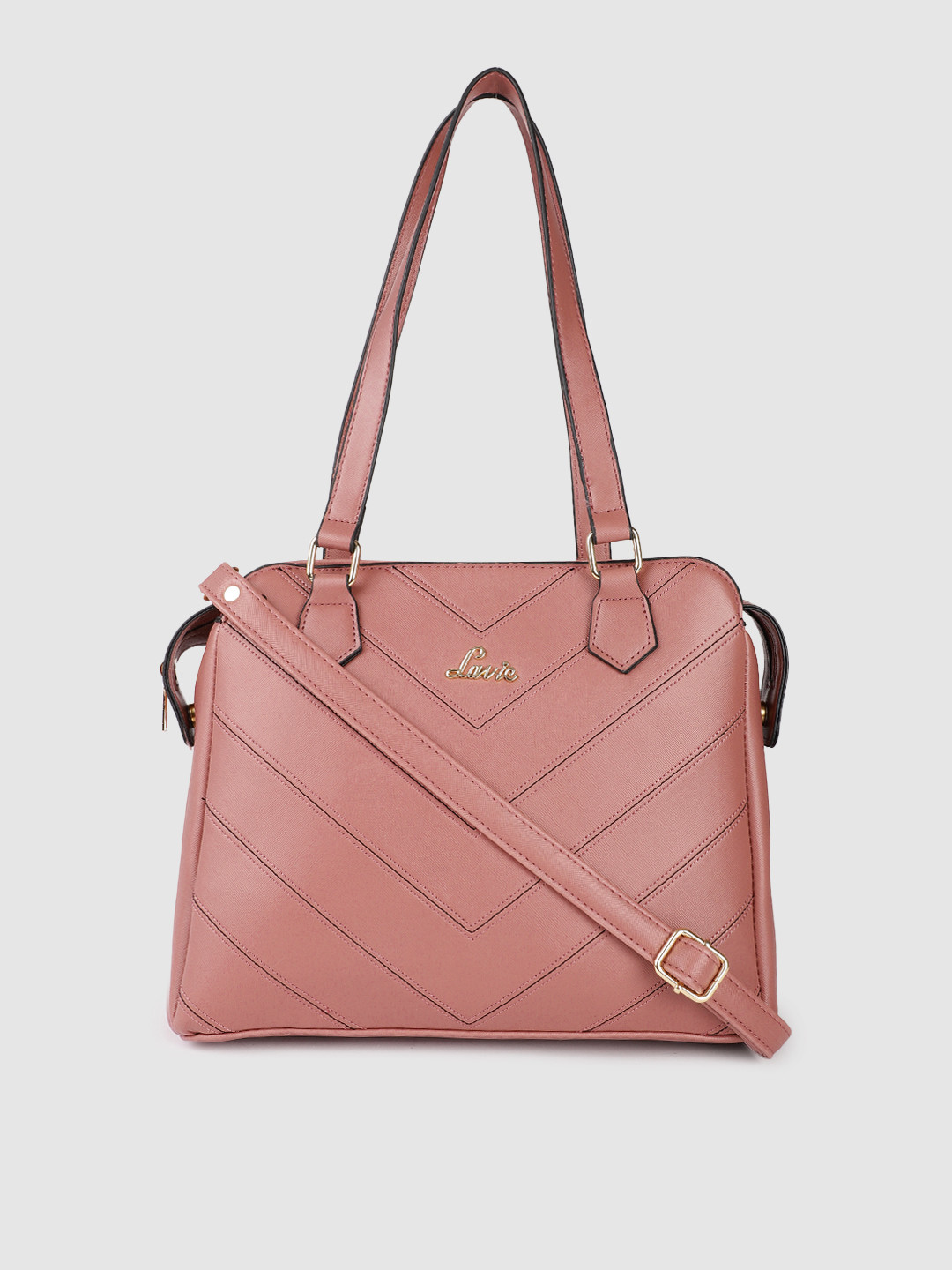 Lavie Pink Textured Shoulder Bag