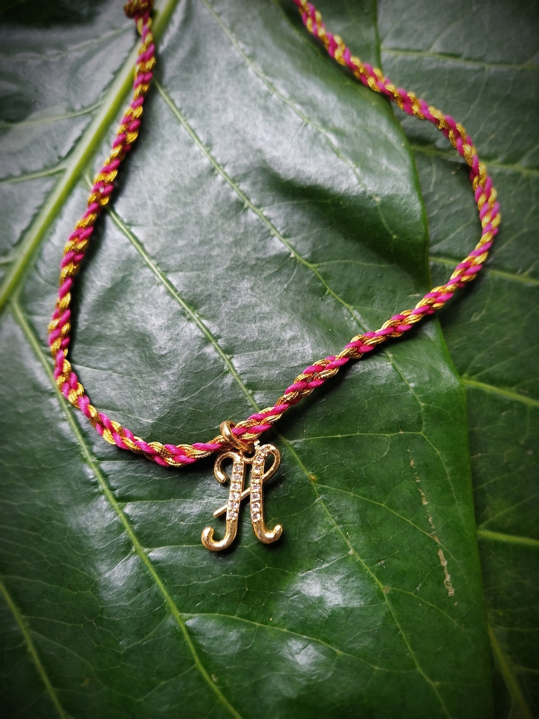 Digital Dress Room Men Gold-Plated White AD-Studded Letter H Personalised Alphabet Rakhi