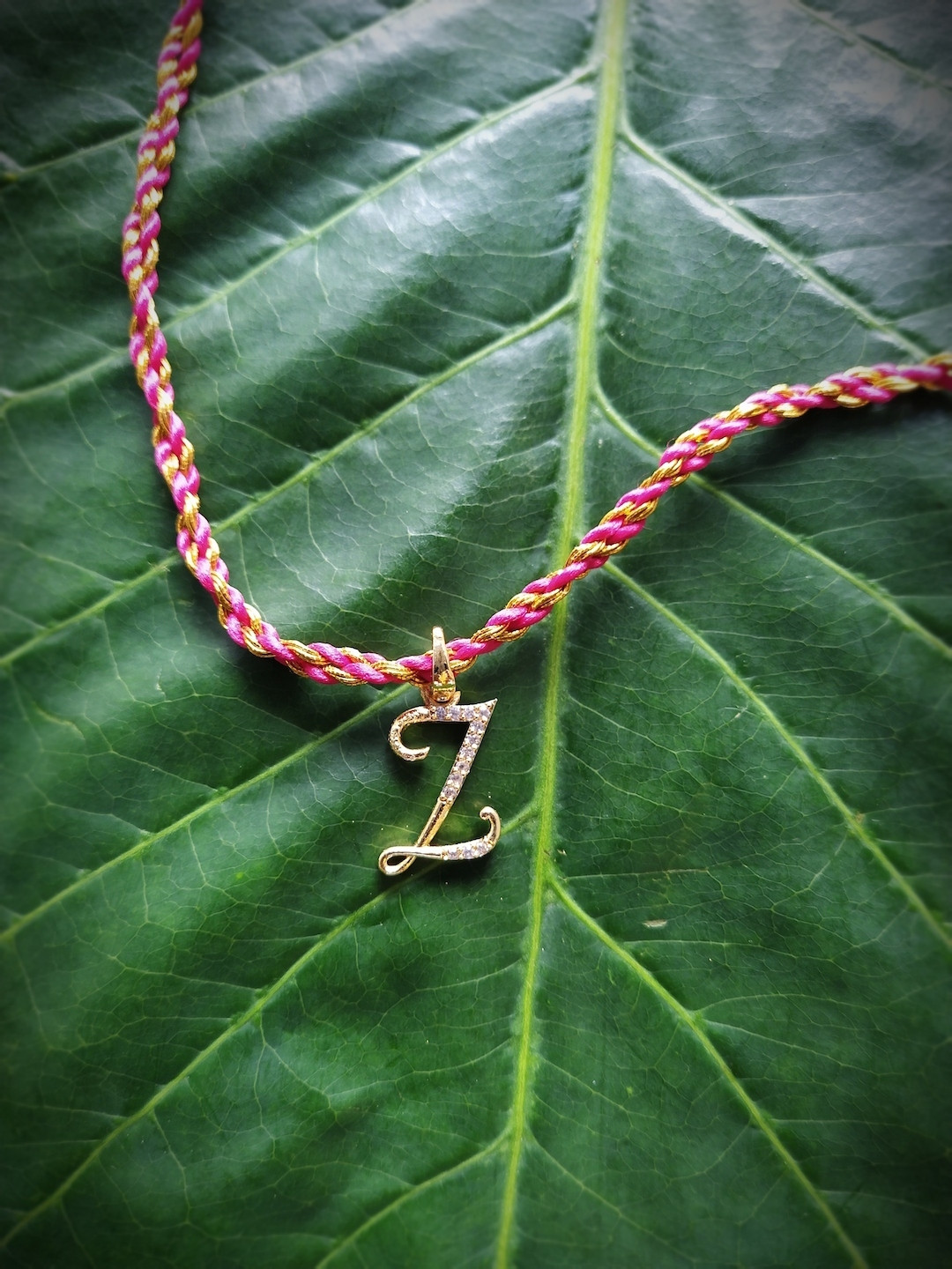 Digital Dress Room Gold Plated Letter Z Name Rakhi