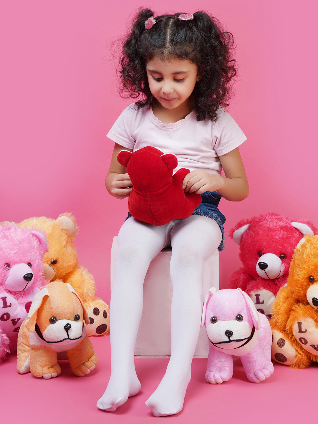 N2S NEXT2SKIN Girls White Solid Pantyhose Stockings