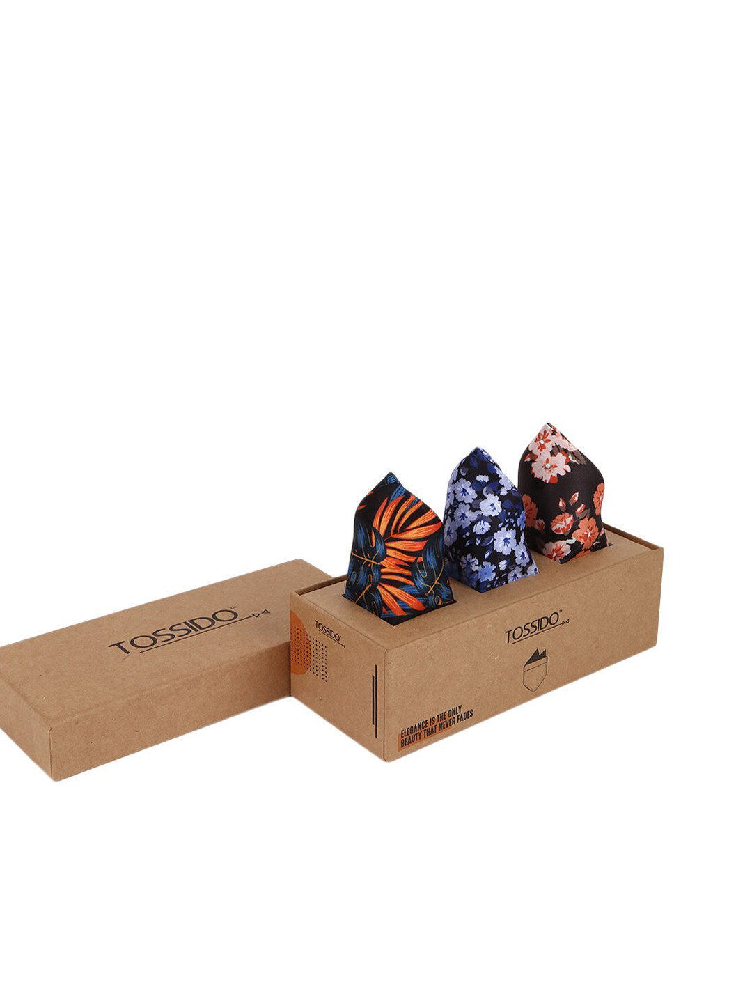 Tossido Mens Pack of 3 Printed Pocket square