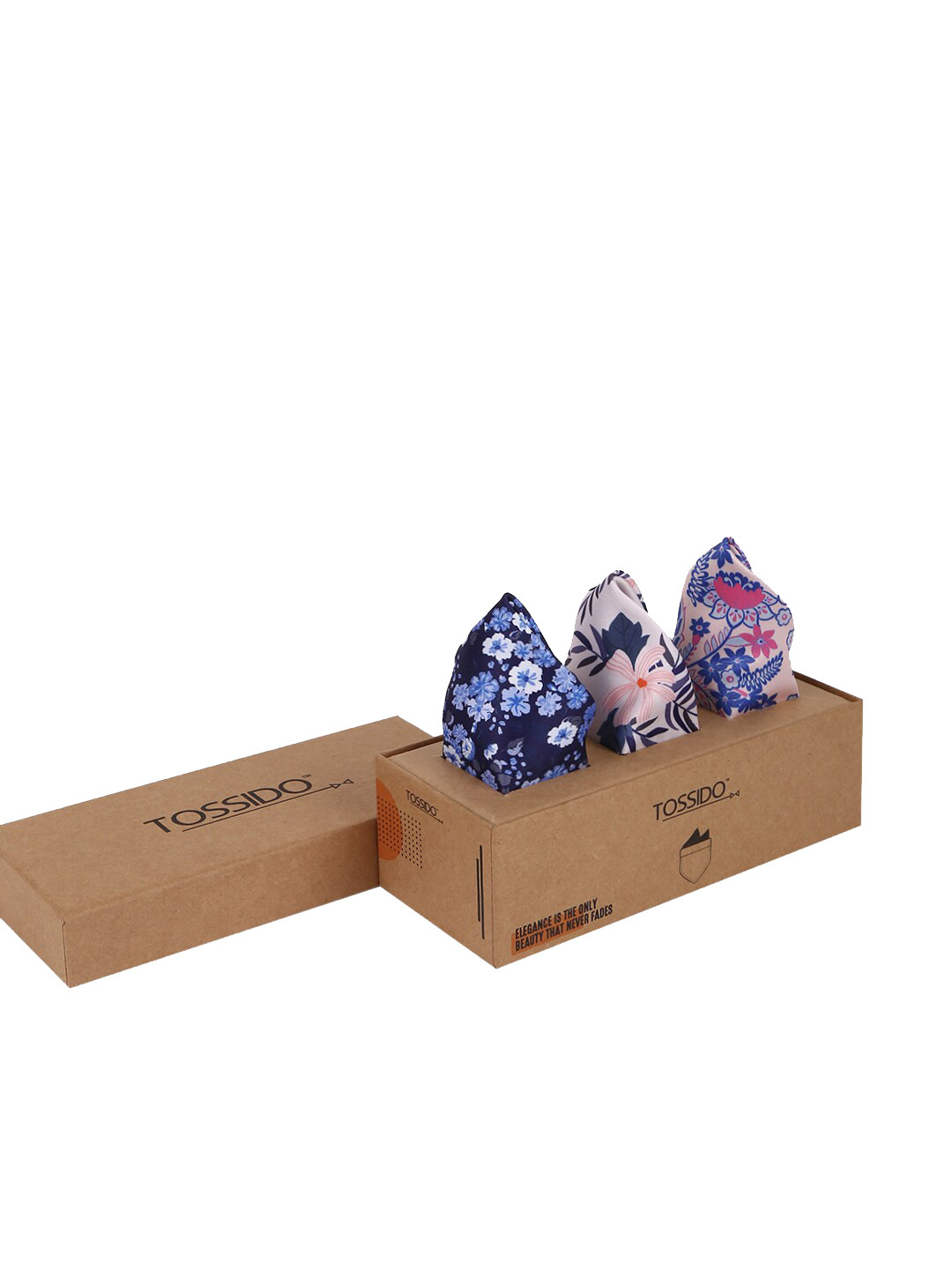 Tossido Men Pack of 3 Printed Pocket Squares