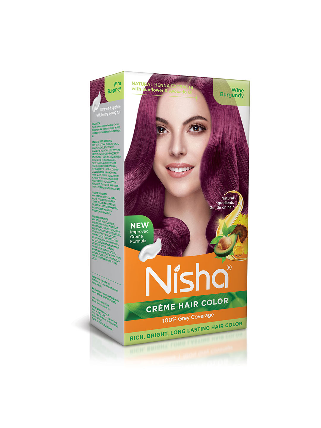 Nisha Henna Extracts Creme - Wine Burgundy