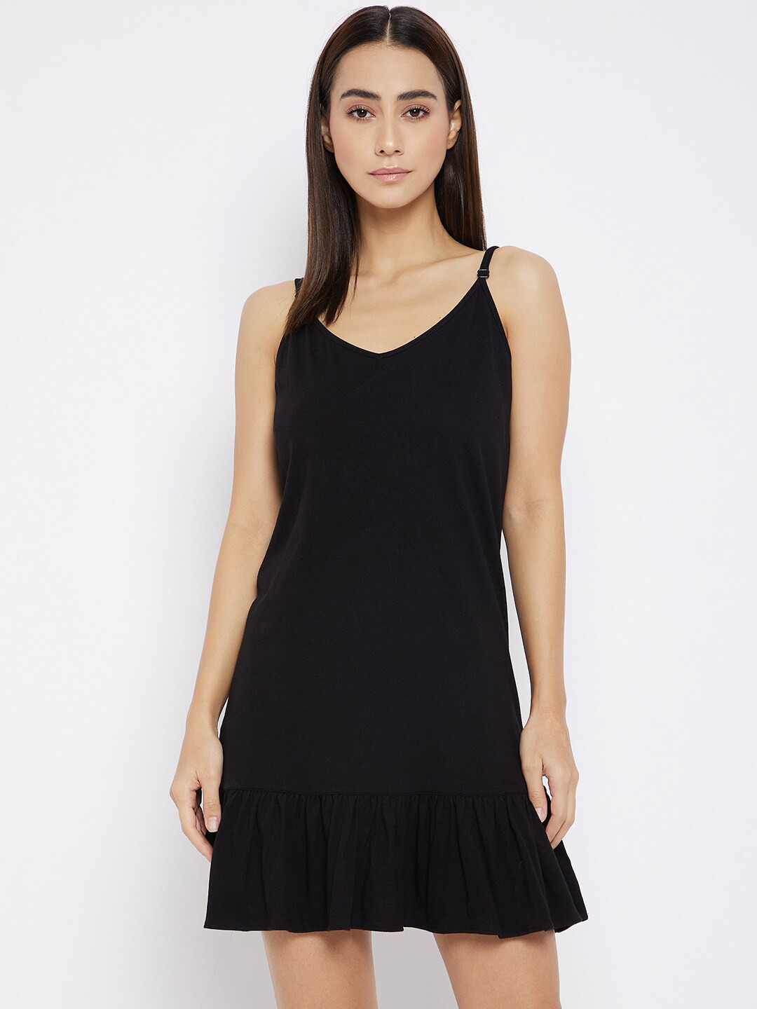 Hypernation Woman Black Nightdress