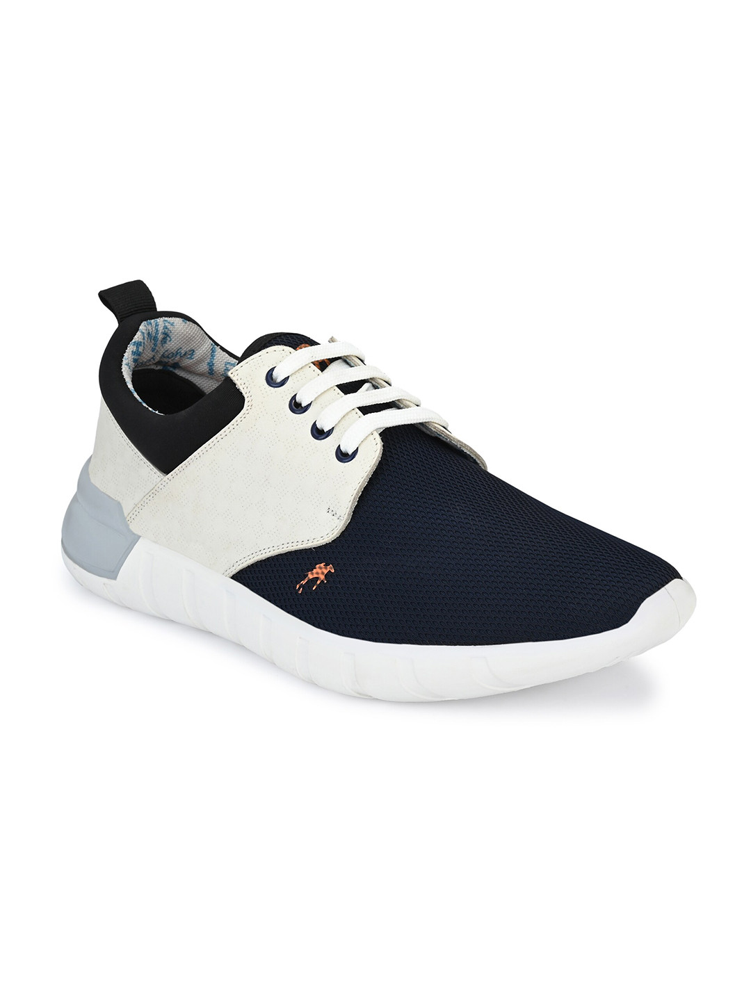 Hitz Men Blue Leather Running Non-Marking Shoes