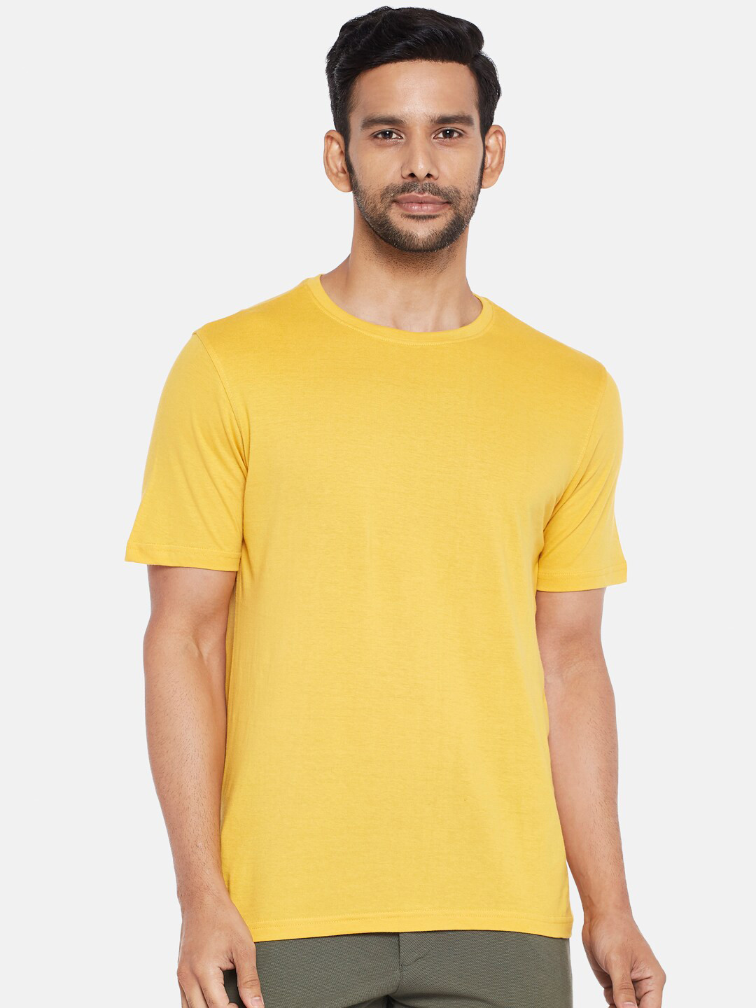 BYFORD by Pantaloons Men Mustard Yellow T-shirt