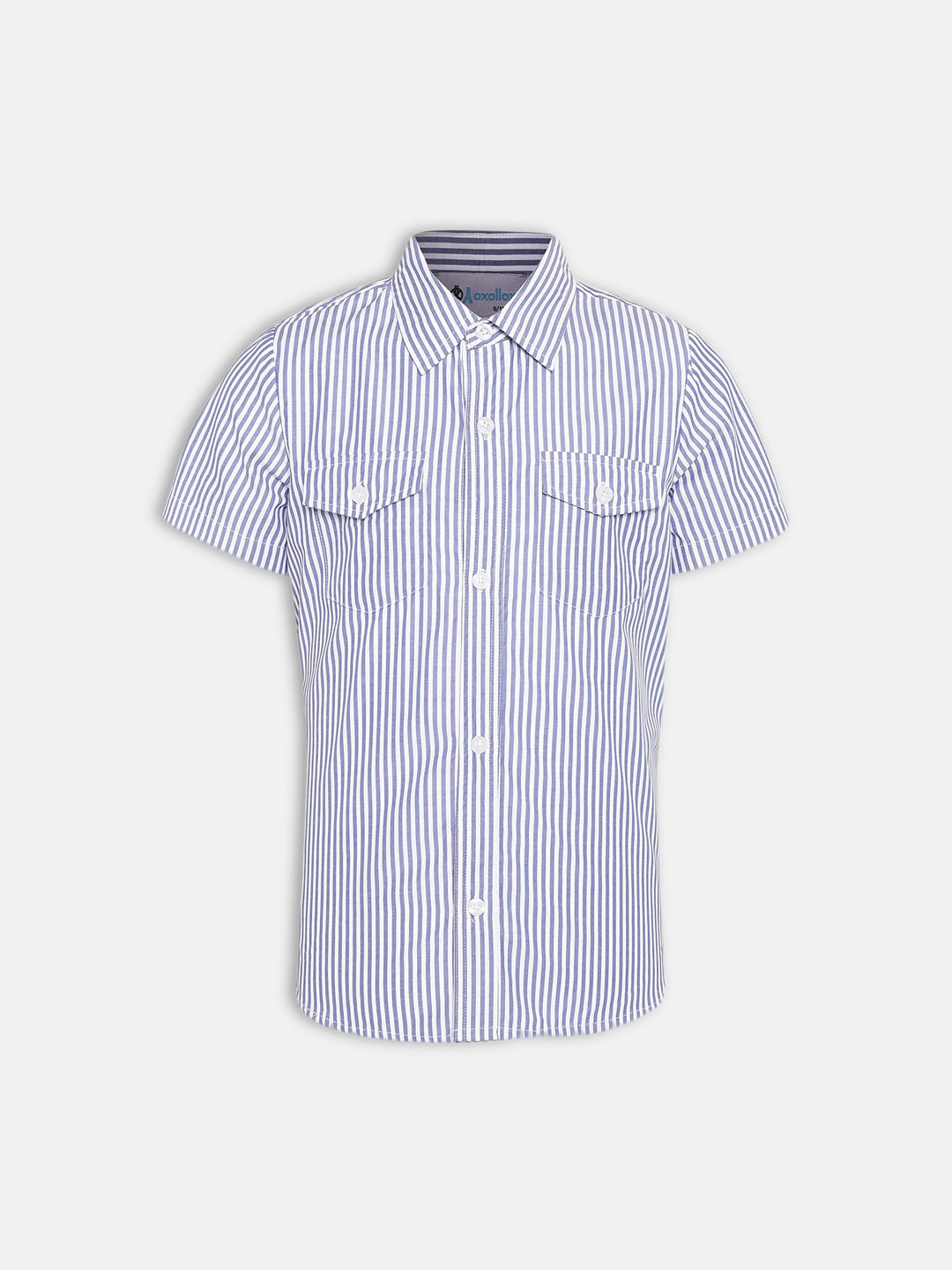 Oxolloxo Boys Blue and White Striped Casual Shirt