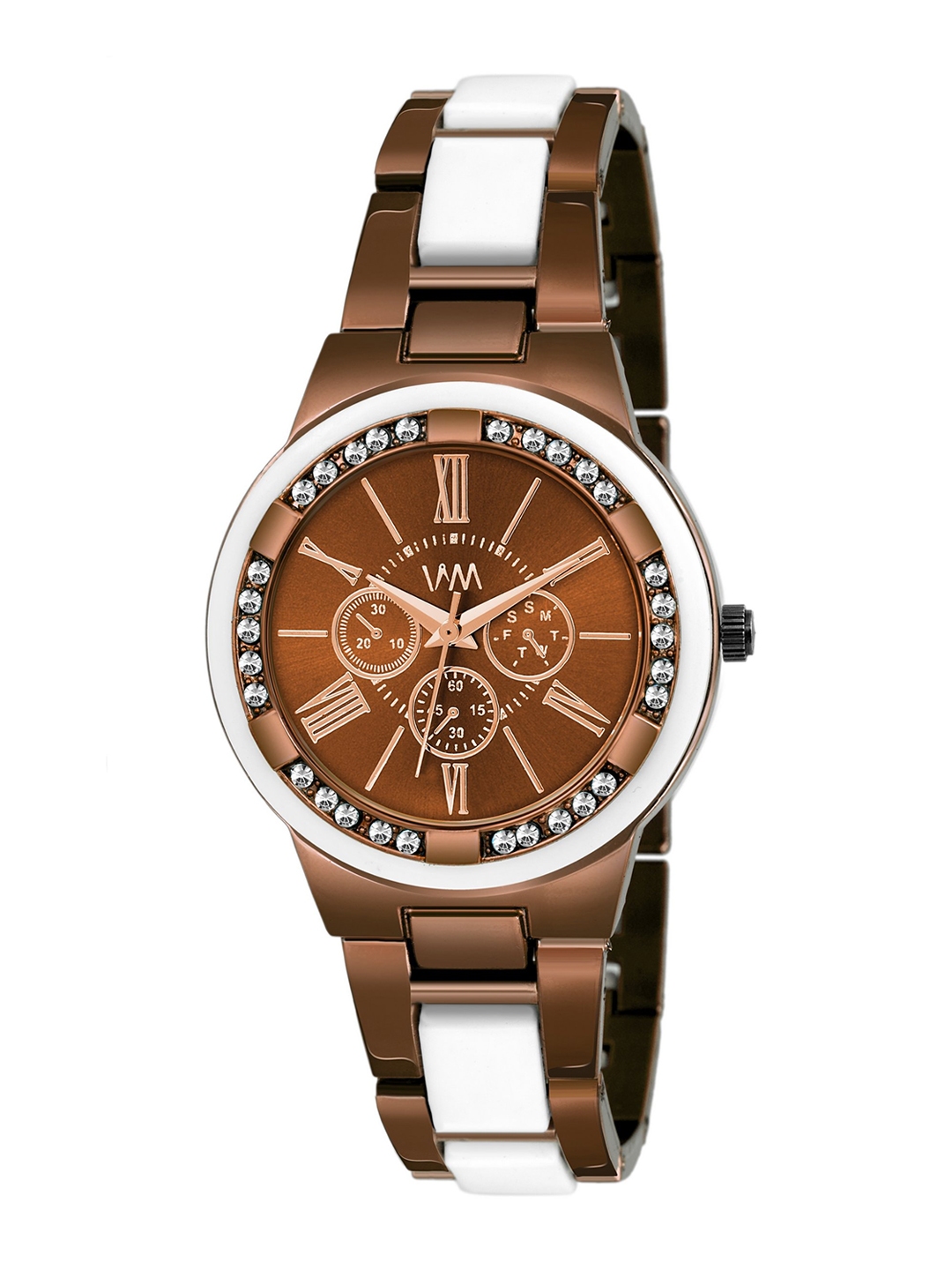 Watch Me Women Brown Embellished Dial Brown Bracelet Style Analogue Watches Girls PP 024