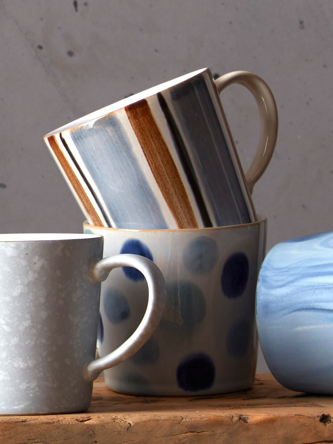 Denby White Polka Dots Ceramic Microwave Safe Mug-400ml