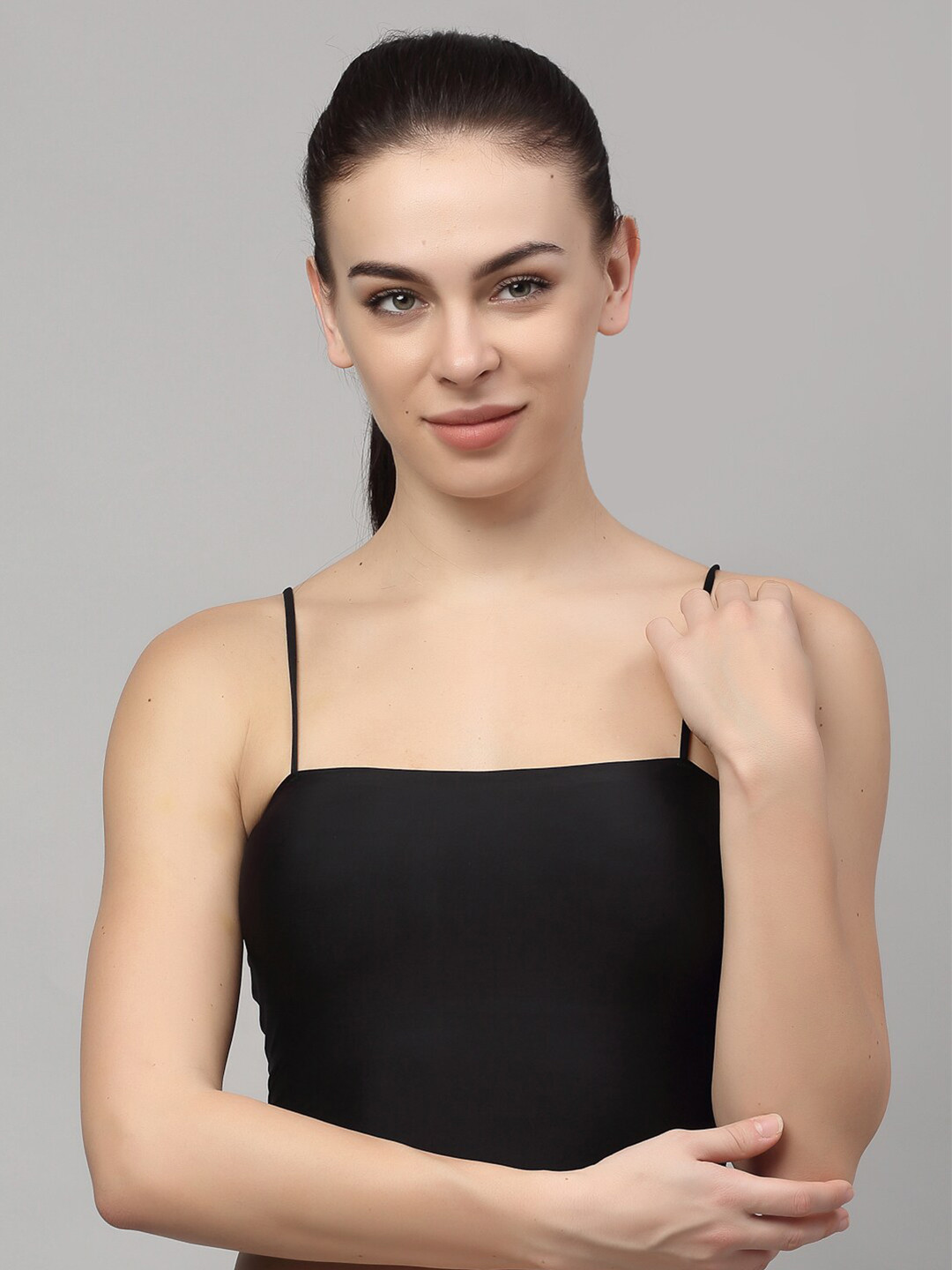 PrettyCat Black Bralette Full Coverage Lightly Padded Bra PC-SB-6032-BLK-30B