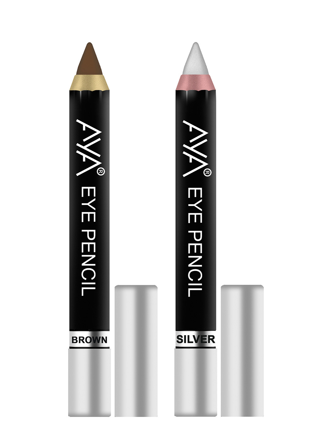 AYA Set of 2 Eye Liner Kajal - Brown & Silver