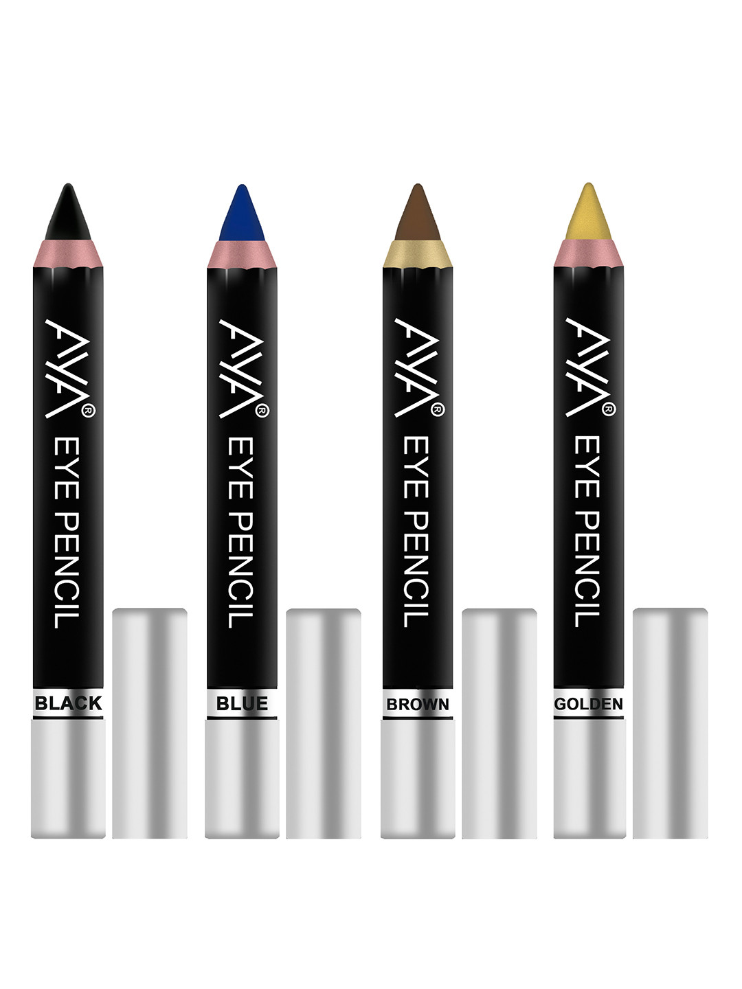 AYA Set of 4 Eye Liner Kajal - Black, Blue, Brown, Golden