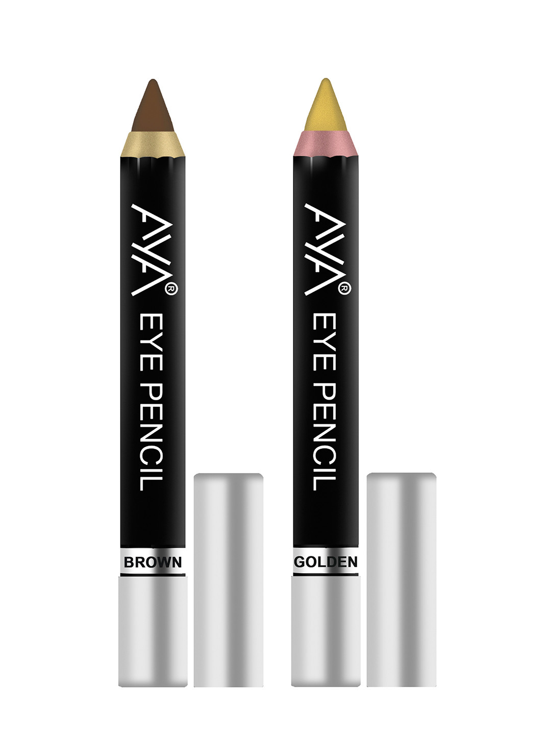 AYA Set of 2 Eye Liner Kajal (Brown and Golden) - 2.8g each