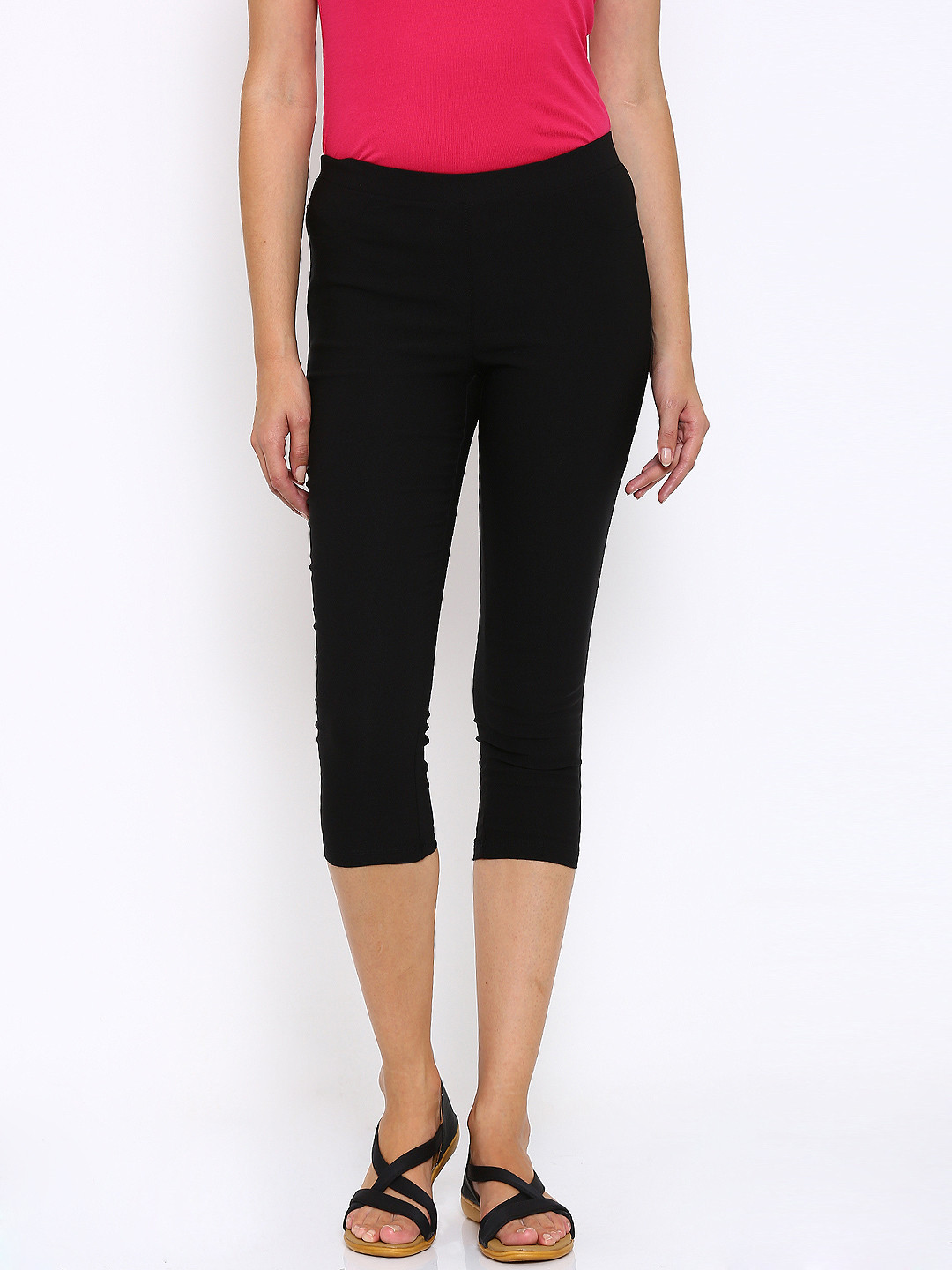 Buy Honey By Pantaloons Black Capris 
